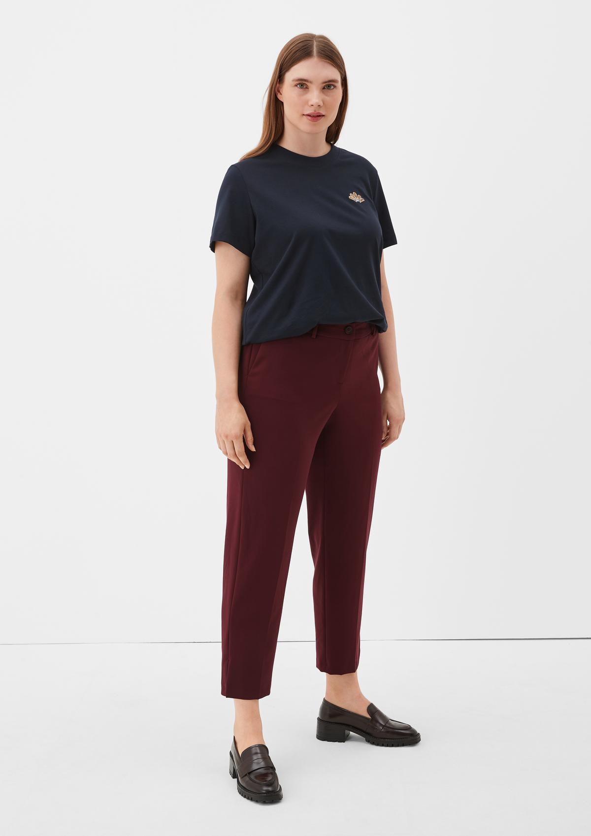 s.Oliver Cloth trousers with a stretchy waistband