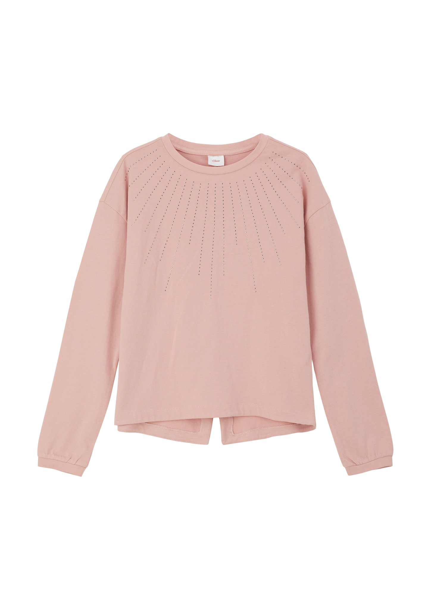 s.Oliver - Longsleeve mit Nietenbesatz, Mädchen, Rosa