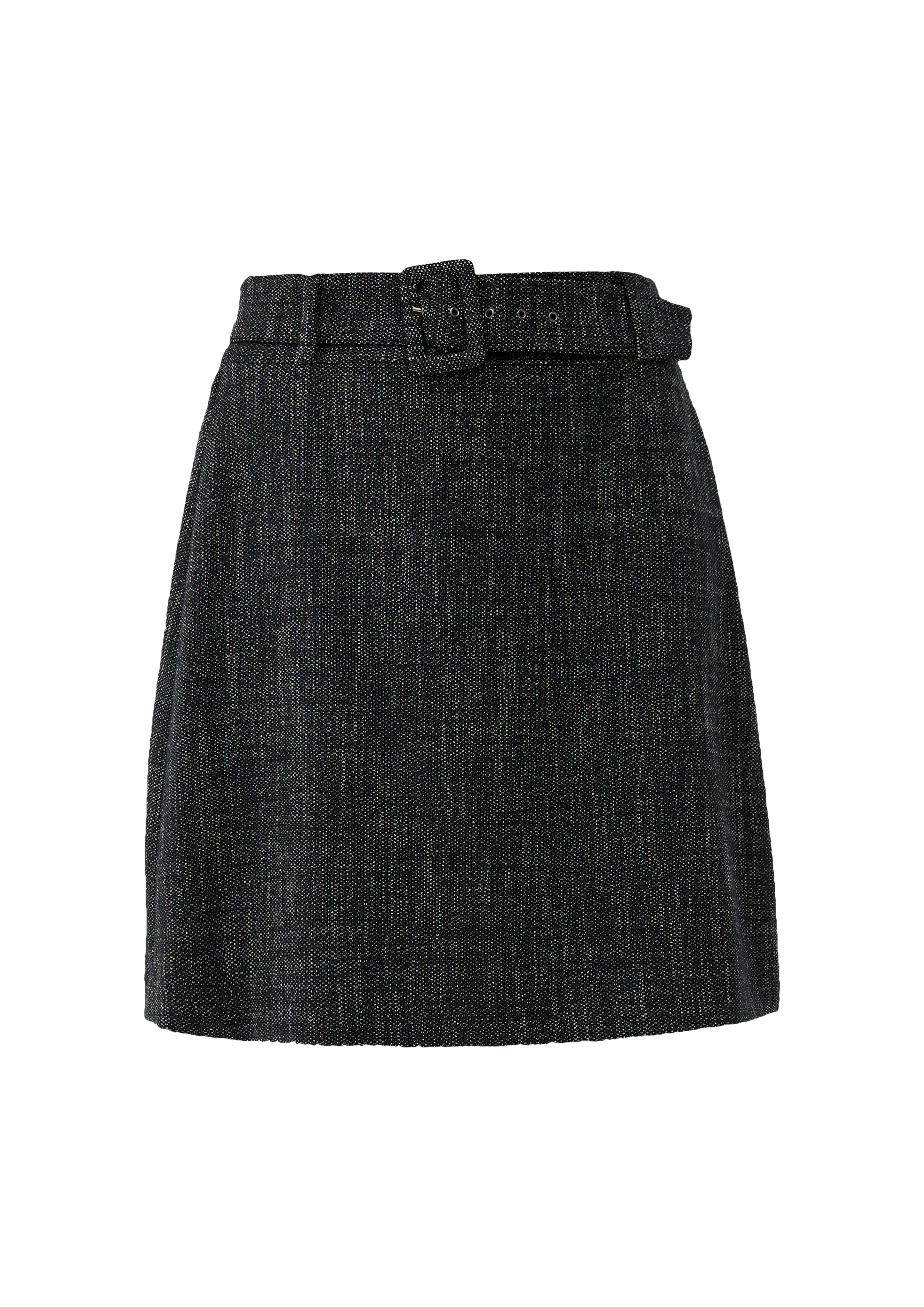 s.Oliver - Minirock aus Tweed, Damen, schwarz