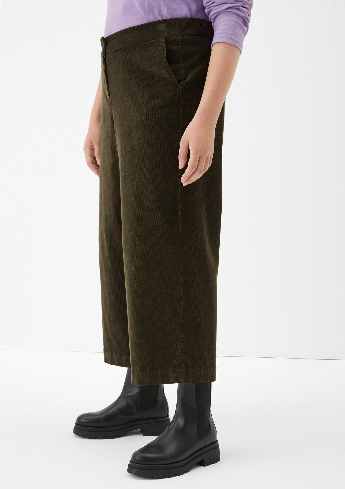 s.Oliver Corduroy culottes in stretch cotton
