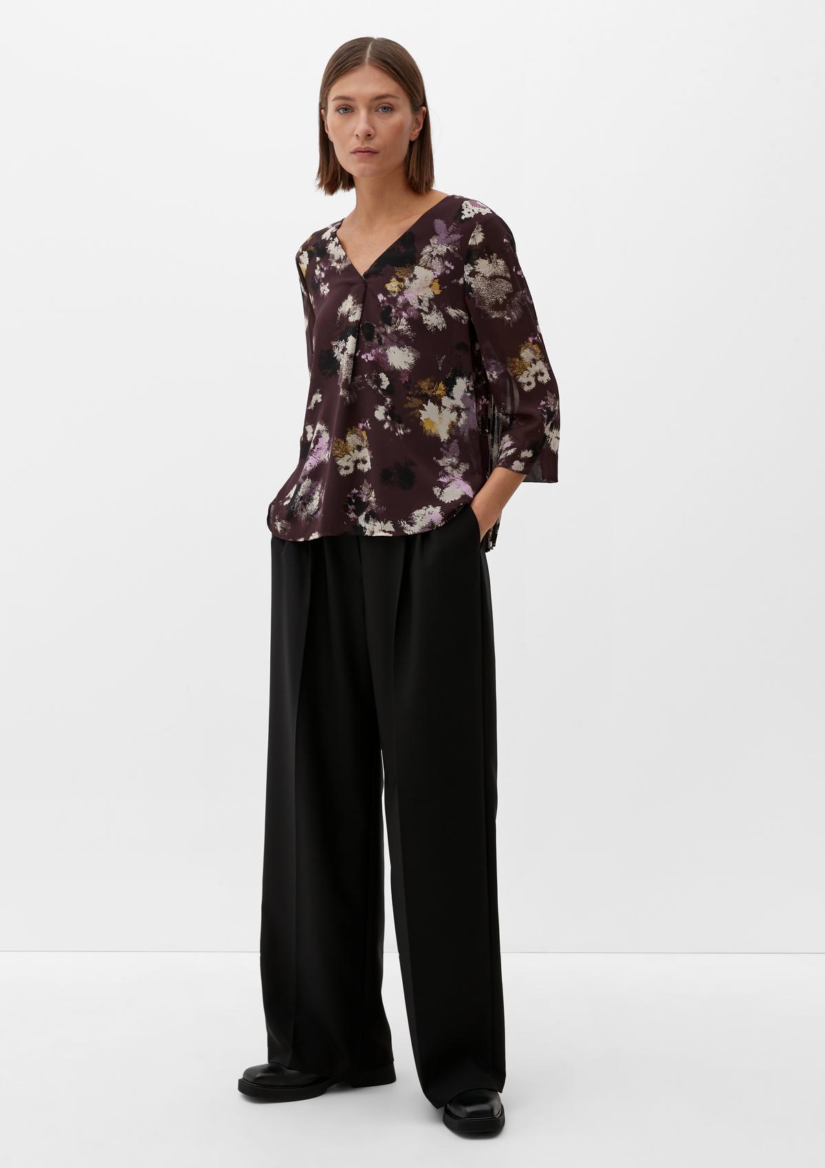 s.Oliver Chiffon blouse with pleats
