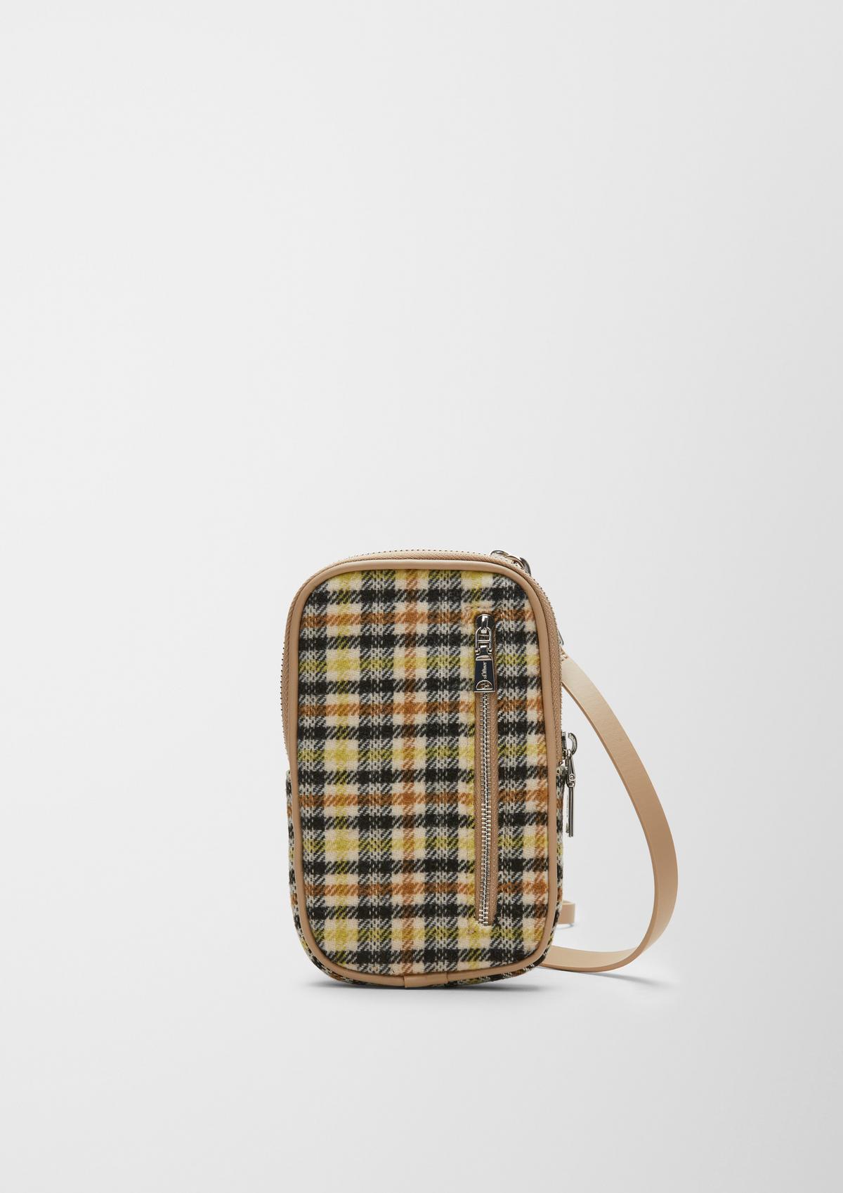 s.Oliver Mobile phone pouch in a checked pattern