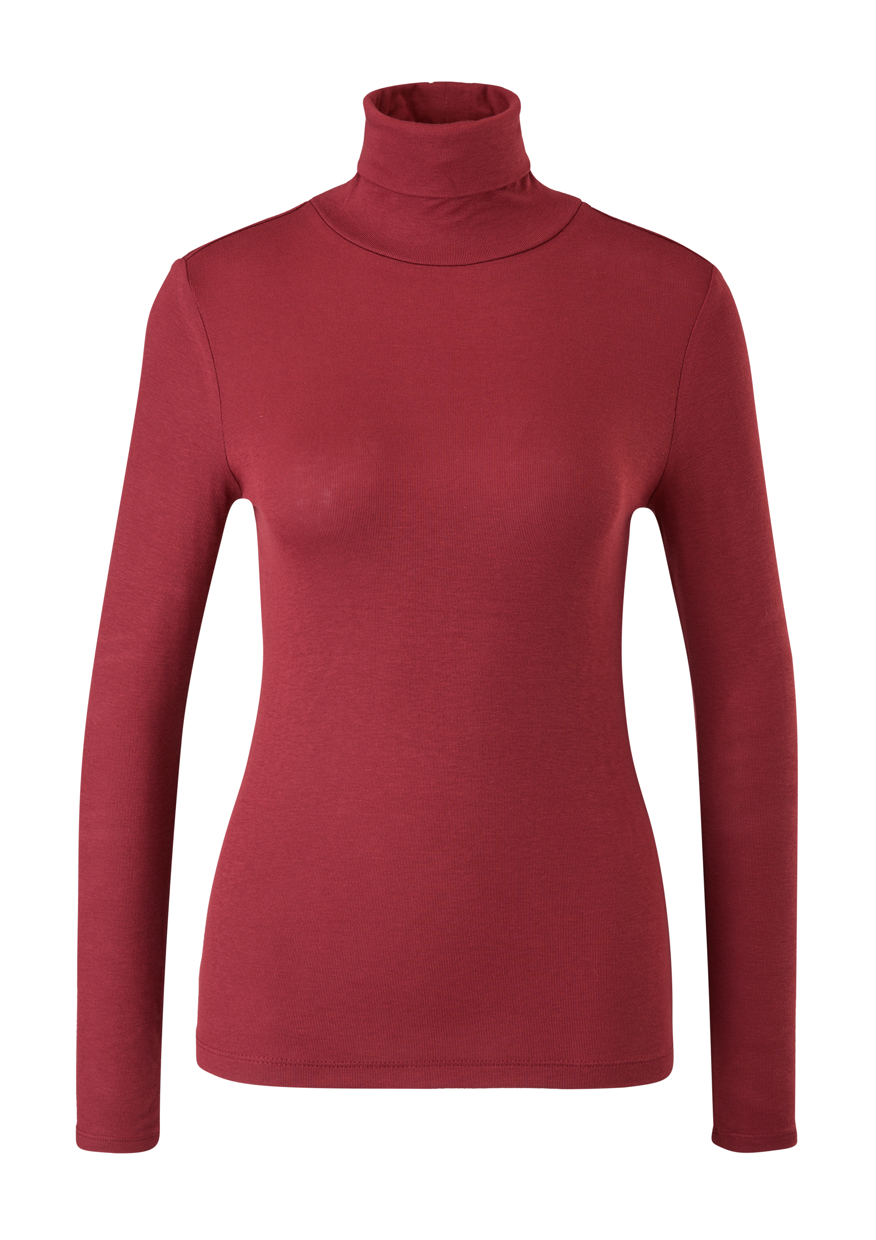 Finely ribbed polo neck jumper red chilli s.Oliver