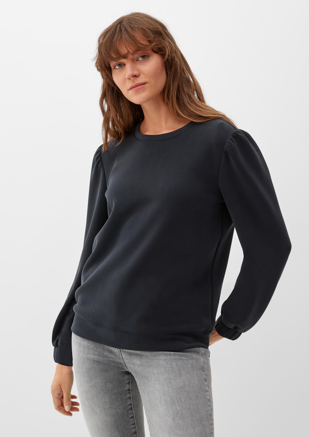 Long sleeve top made of - cotton navy stretch
