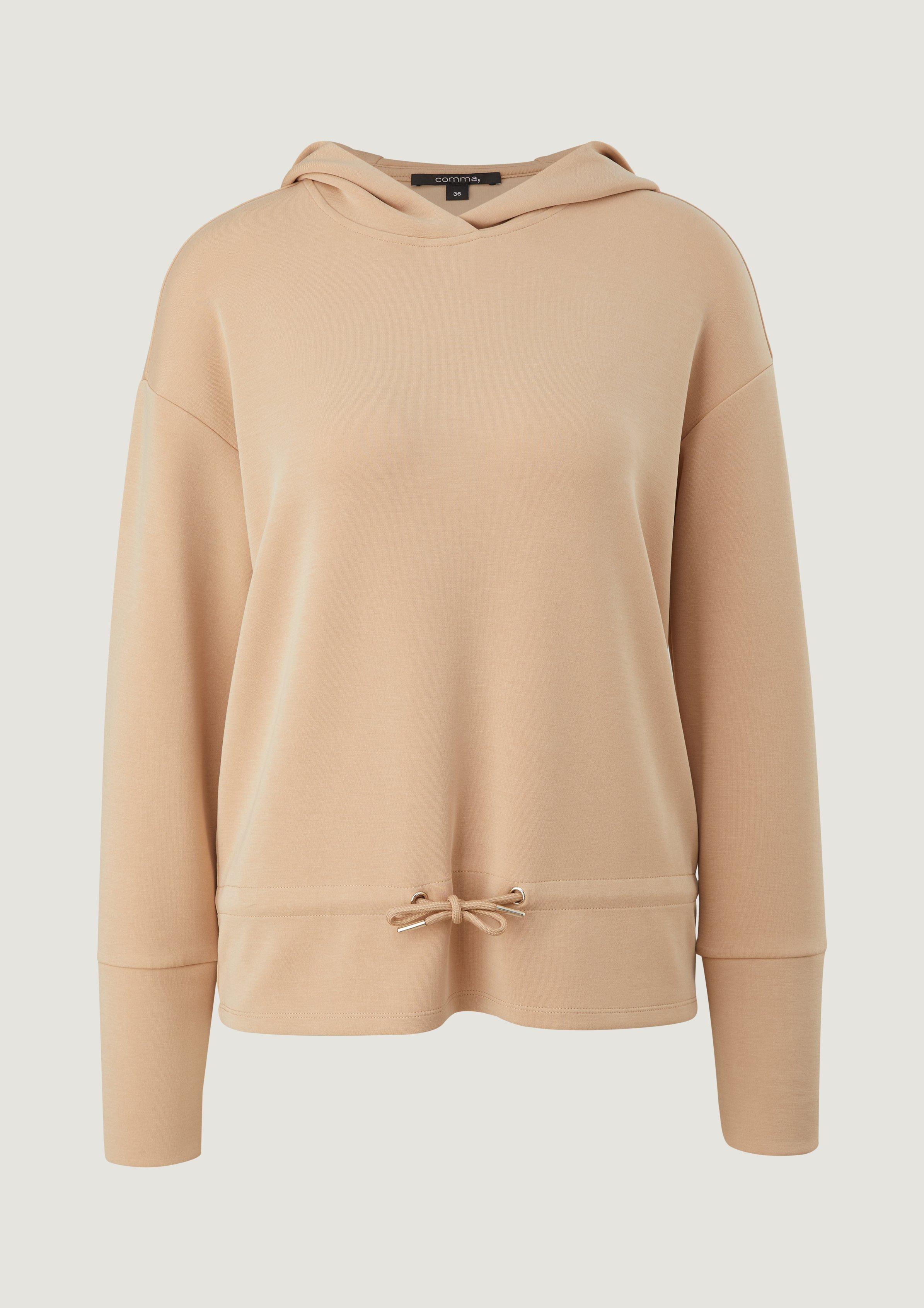 Kapuzenpullover aus Modalmix - helles sand | Comma