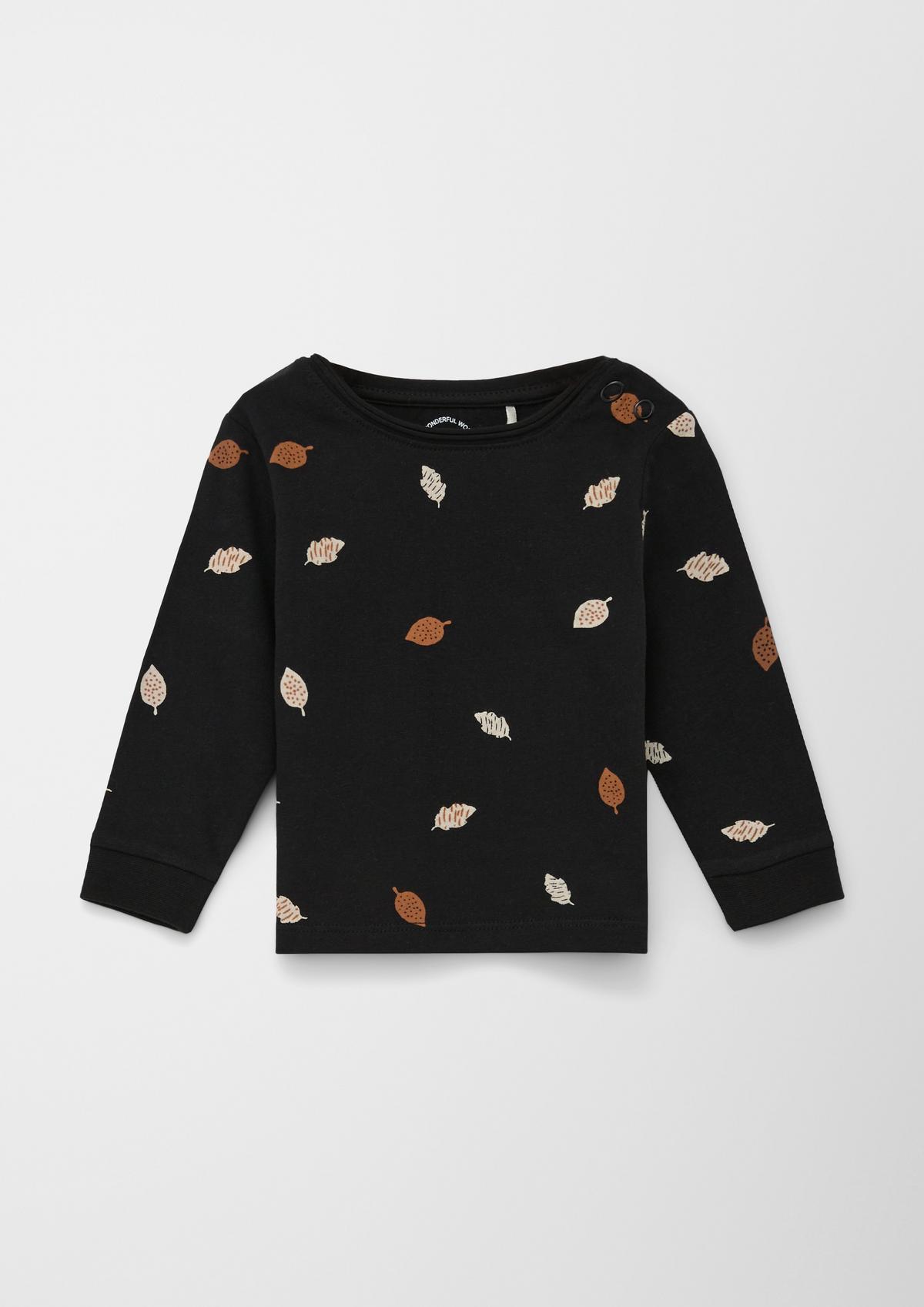 s.Oliver Long sleeve top with a cute leaf all-over print
