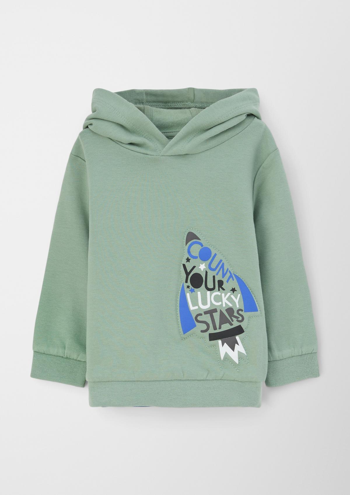 s.Oliver Hoodie with a 3D effect print
