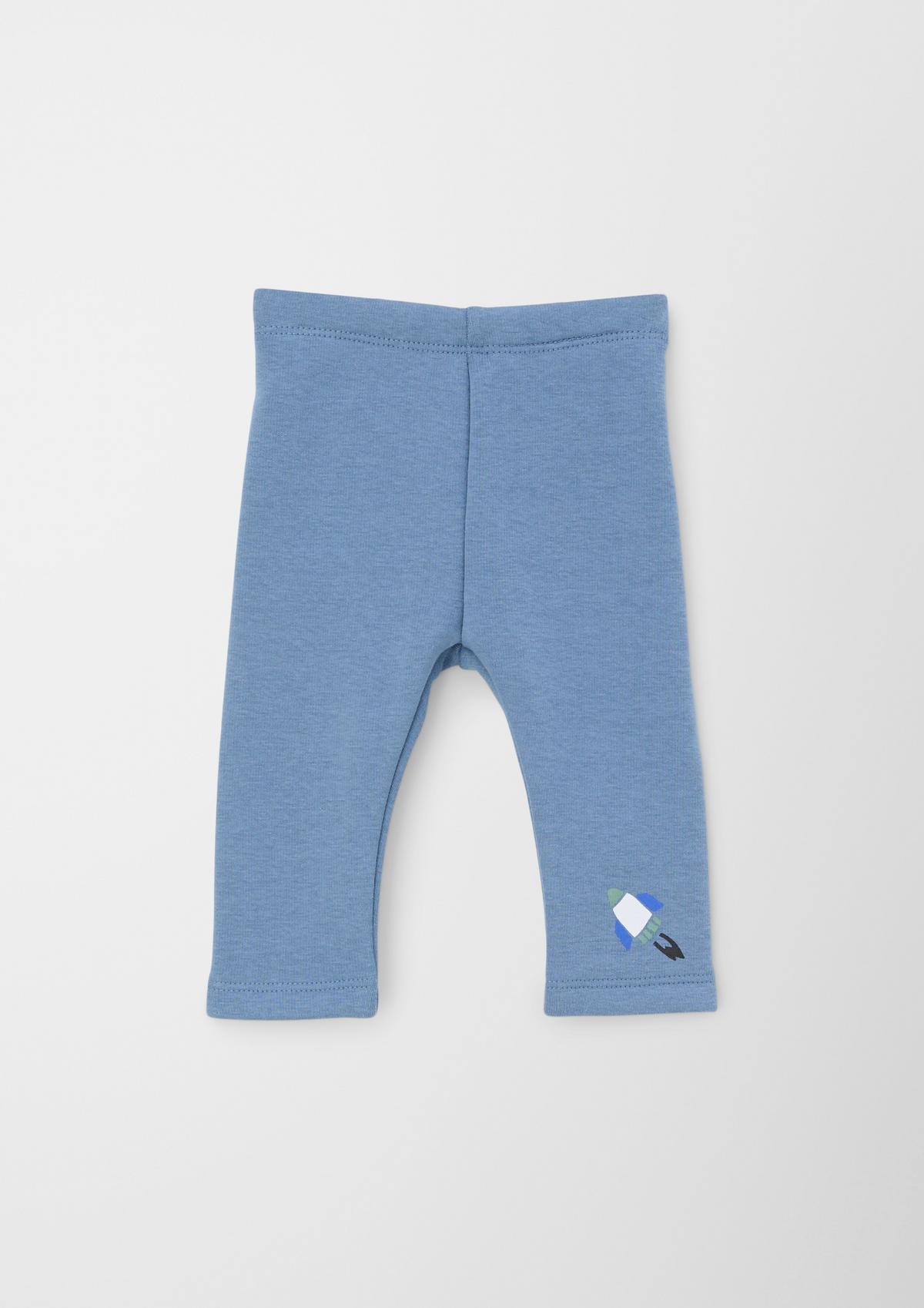 Leggings with thermo fleece lining - blue pale