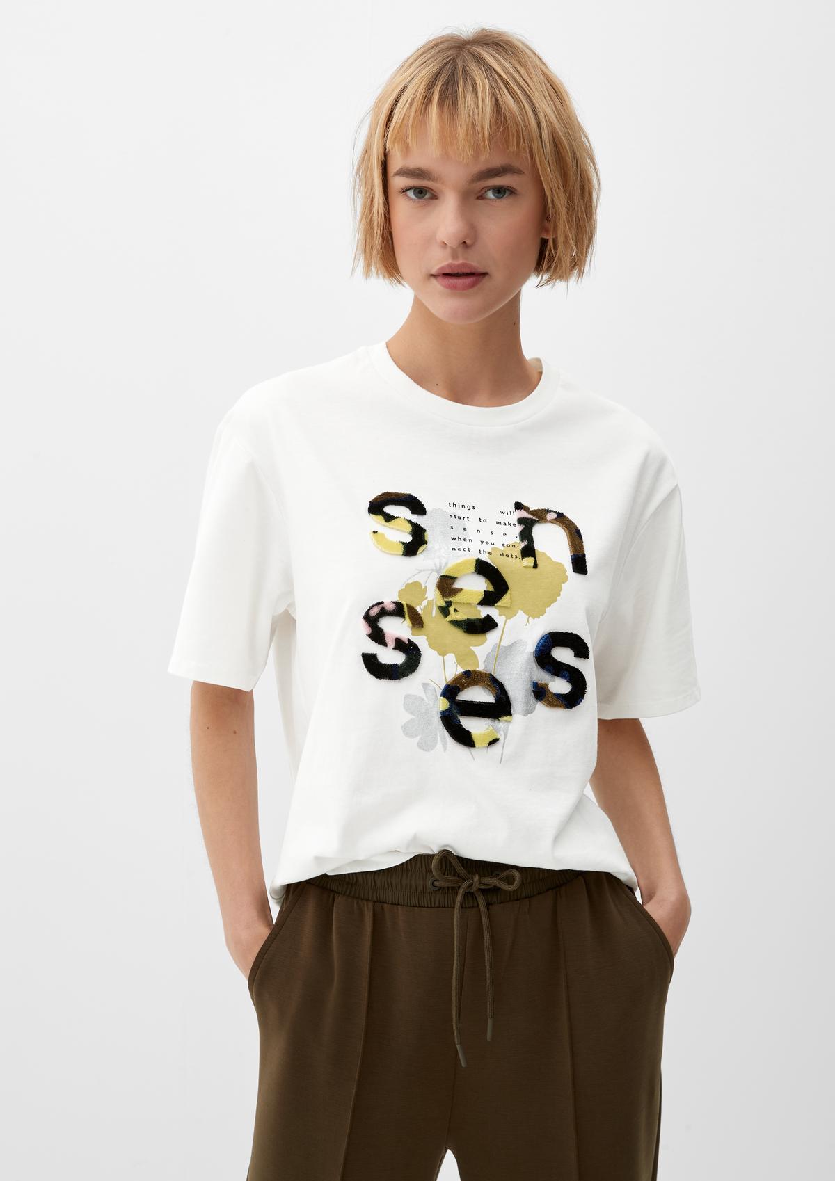 s.Oliver Printed cotton T-shirt