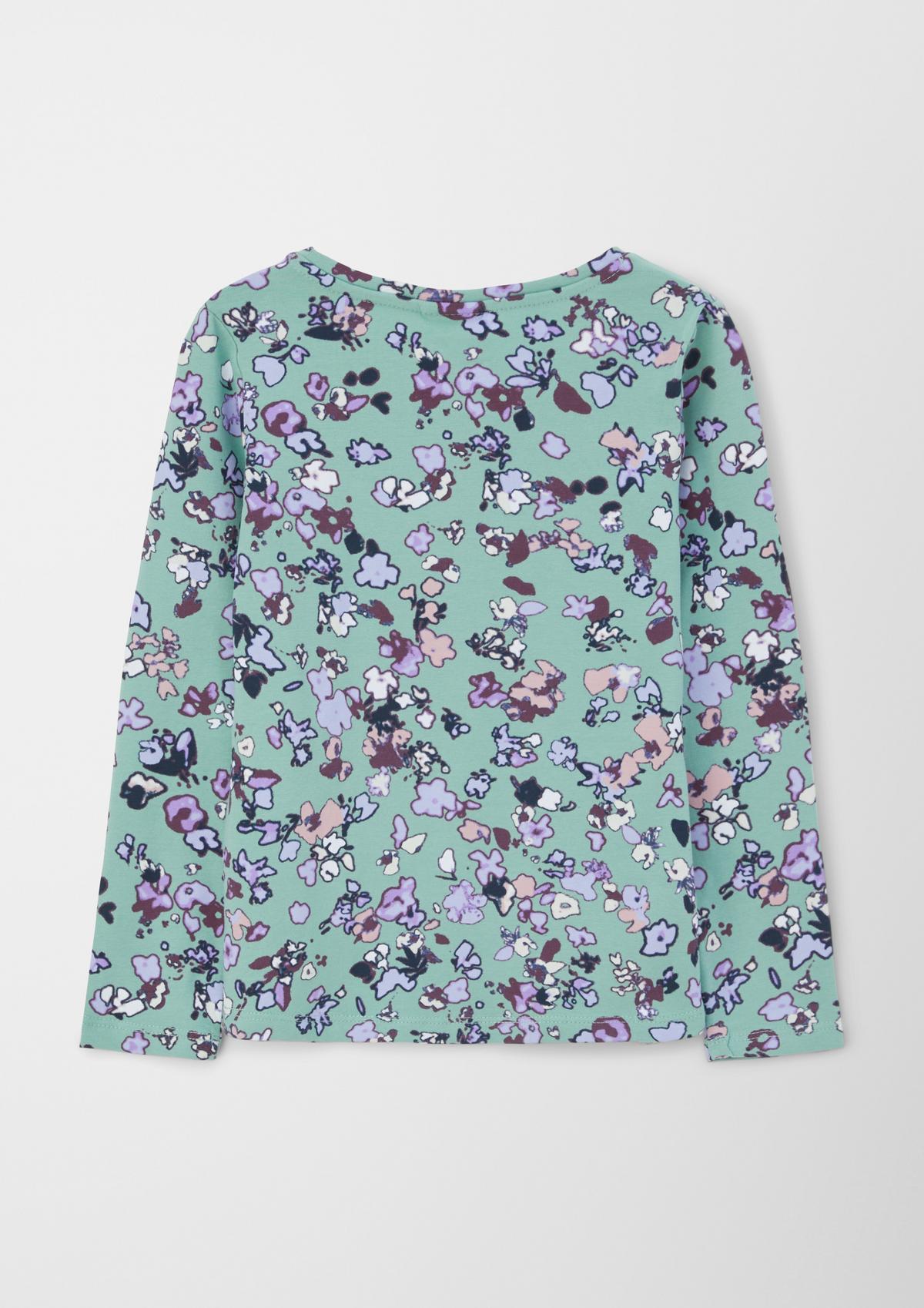 s.Oliver Long sleeve top with an all-over floral print