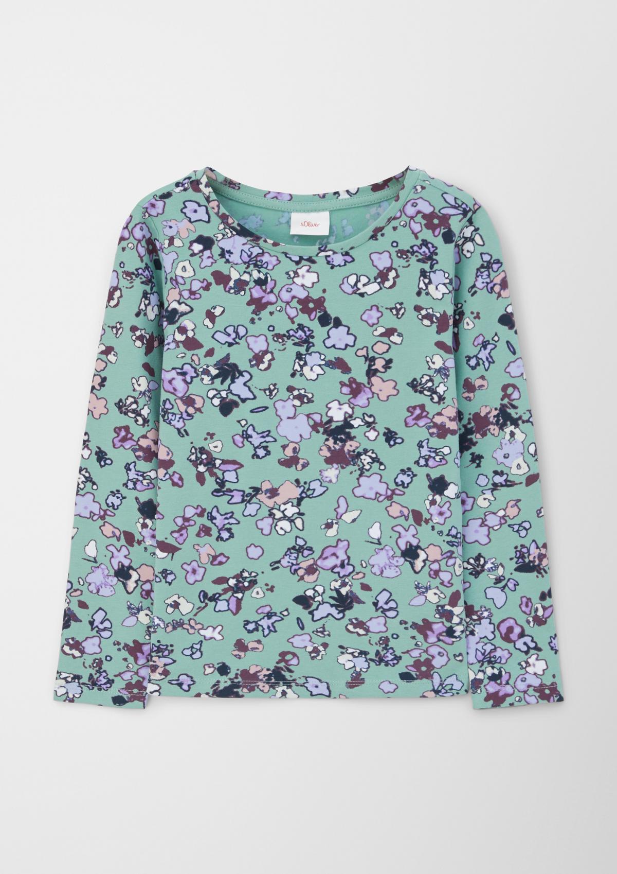 s.Oliver Long sleeve top with an all-over floral print