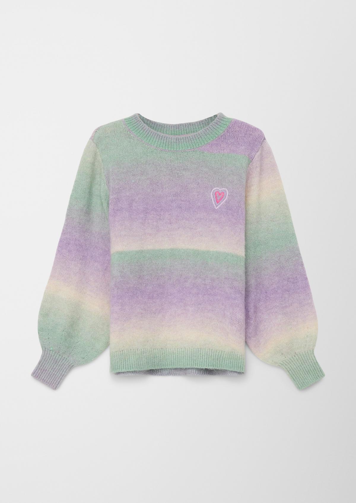 s.Oliver Knitted jumper with a heart appliqué