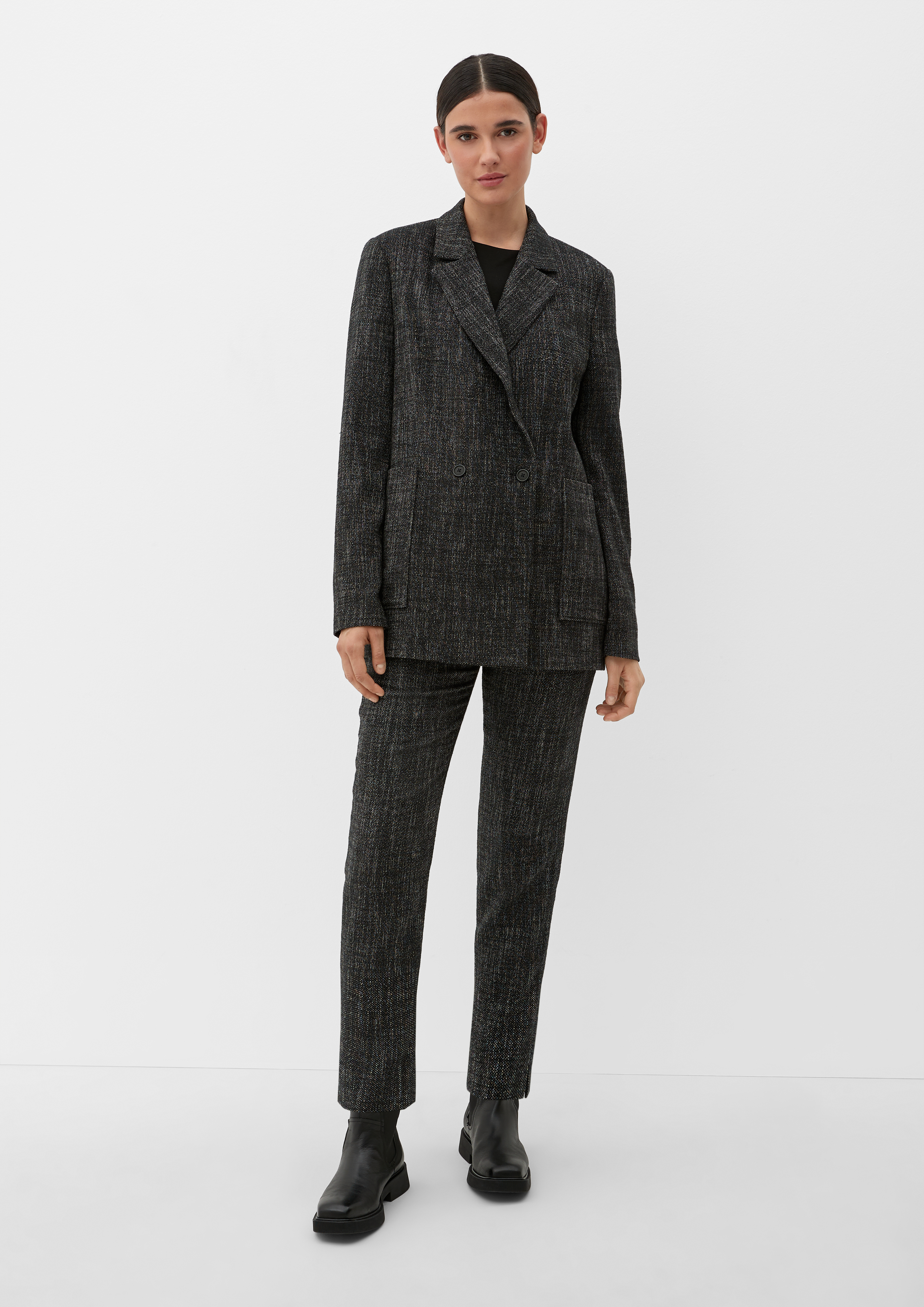 Blazer en tweed - noir | s.Oliver