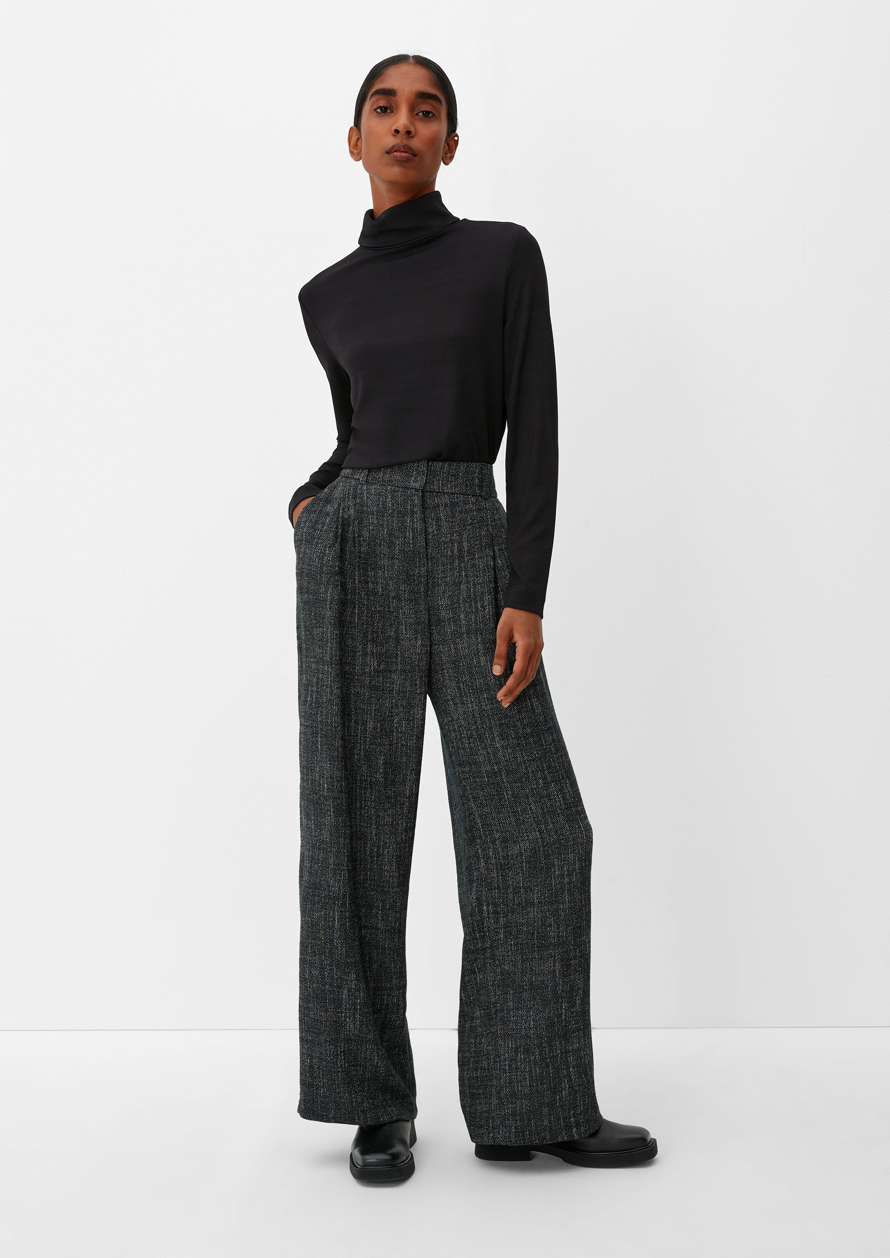 Zara tweed hot sale trousers