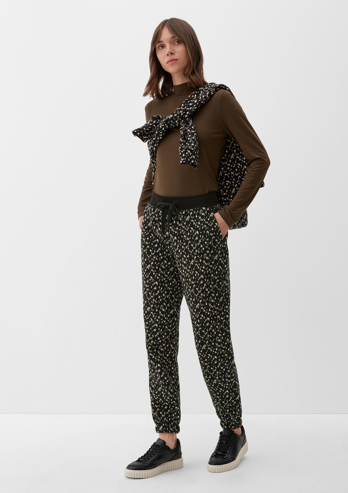 s.Oliver Tracksuit bottoms with an all-over pattern