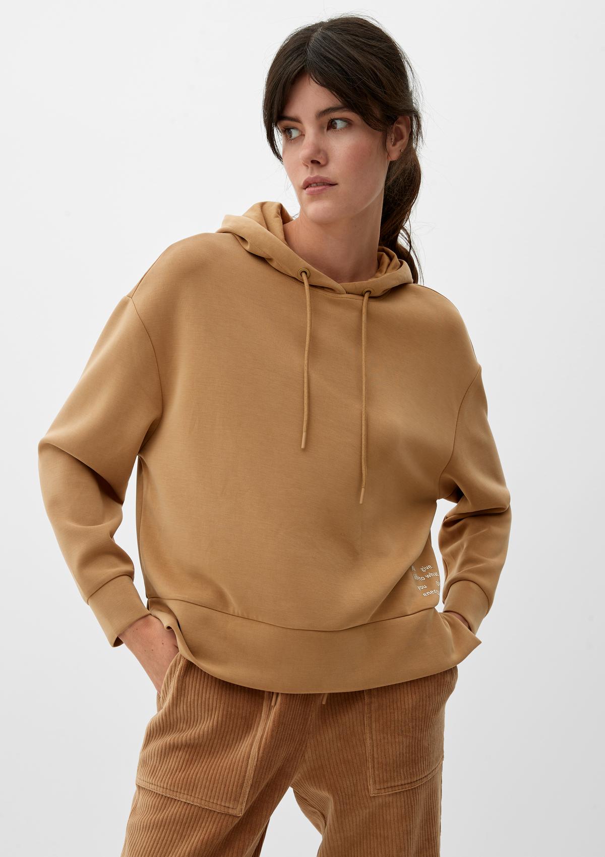 Scuba hoodie in a modal blend - sandstone