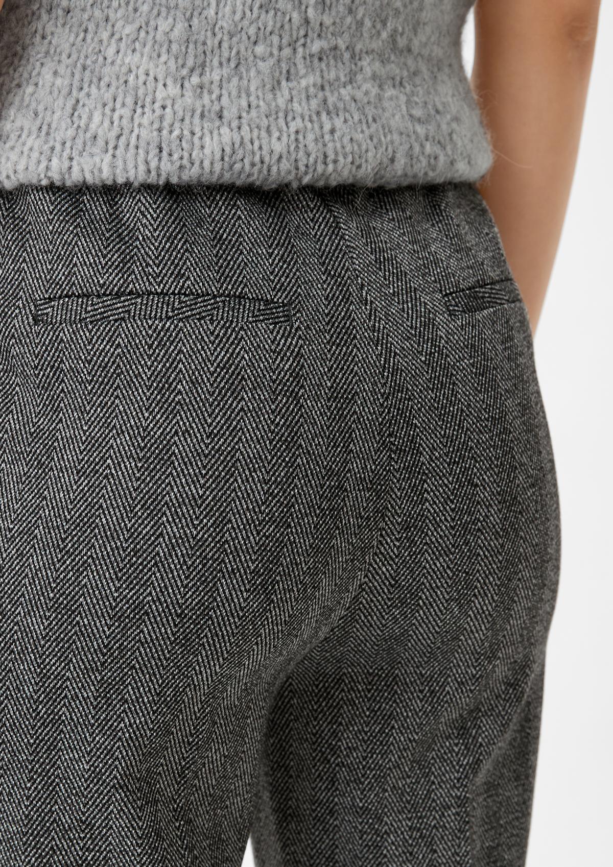comma Regular fit: cloth trousers in stretch viscose