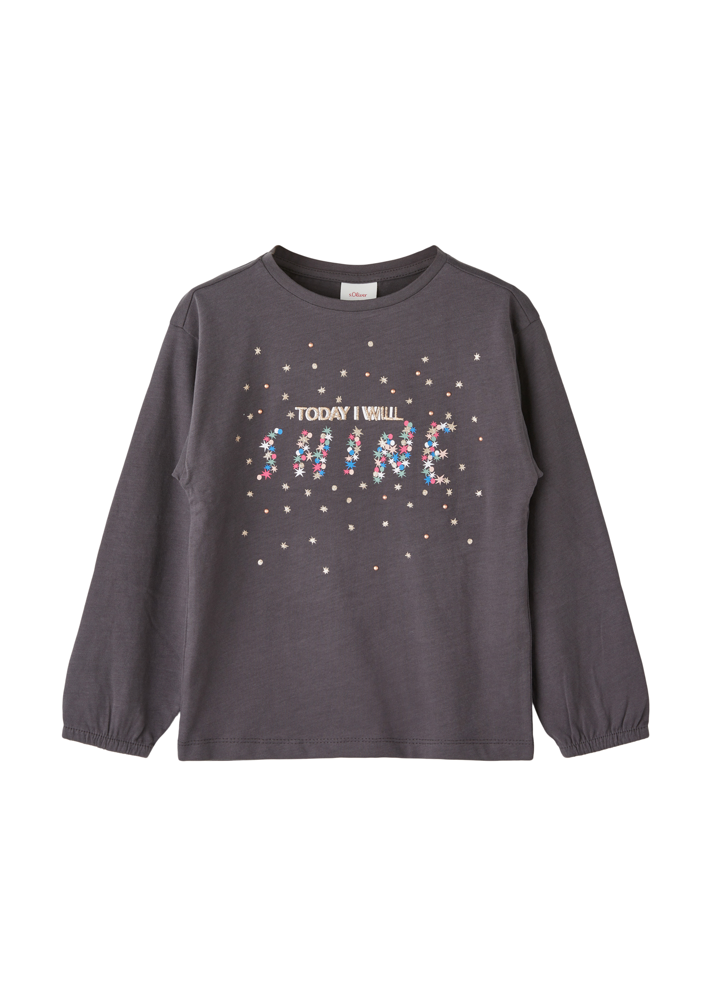 s.Oliver - Longsleeve mit Artwork, Kinder, grau