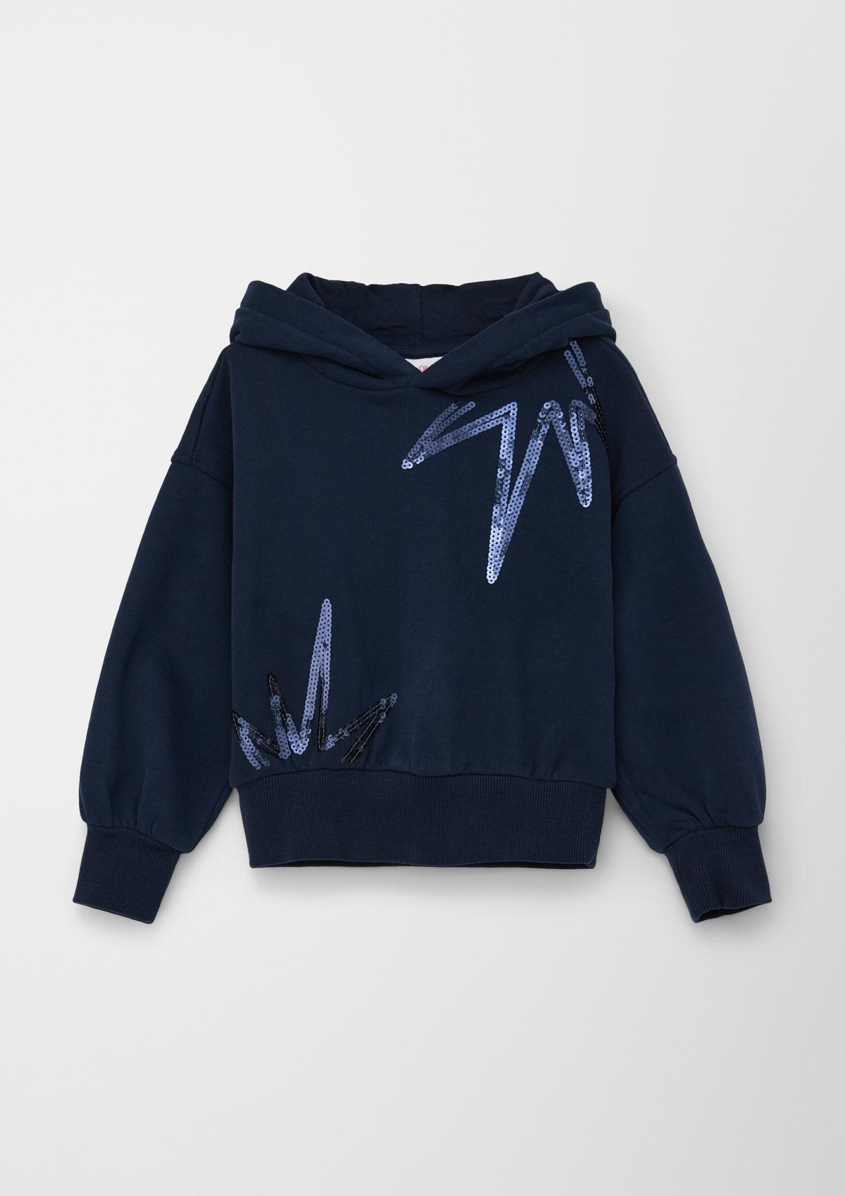 s.Oliver Hoodie with a sequin trim
