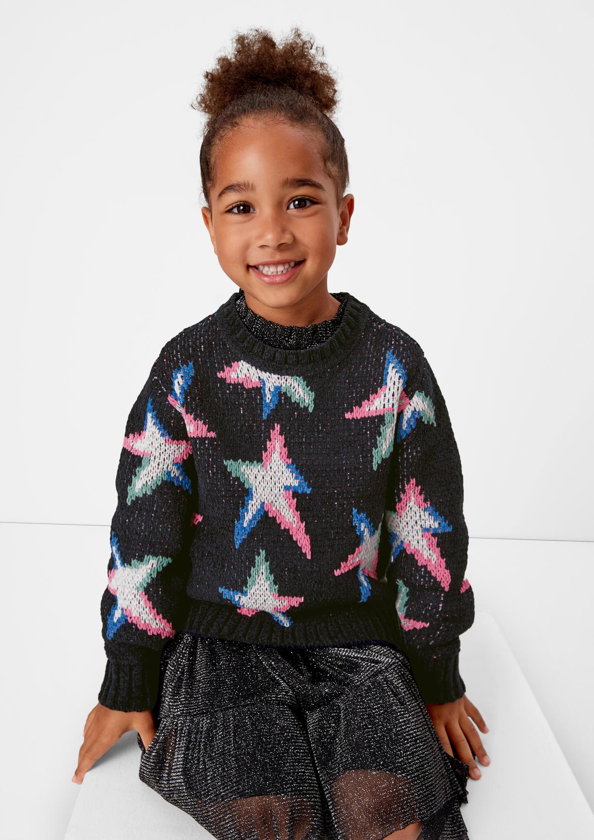 s.Oliver Chenille jumper with an all-over pattern