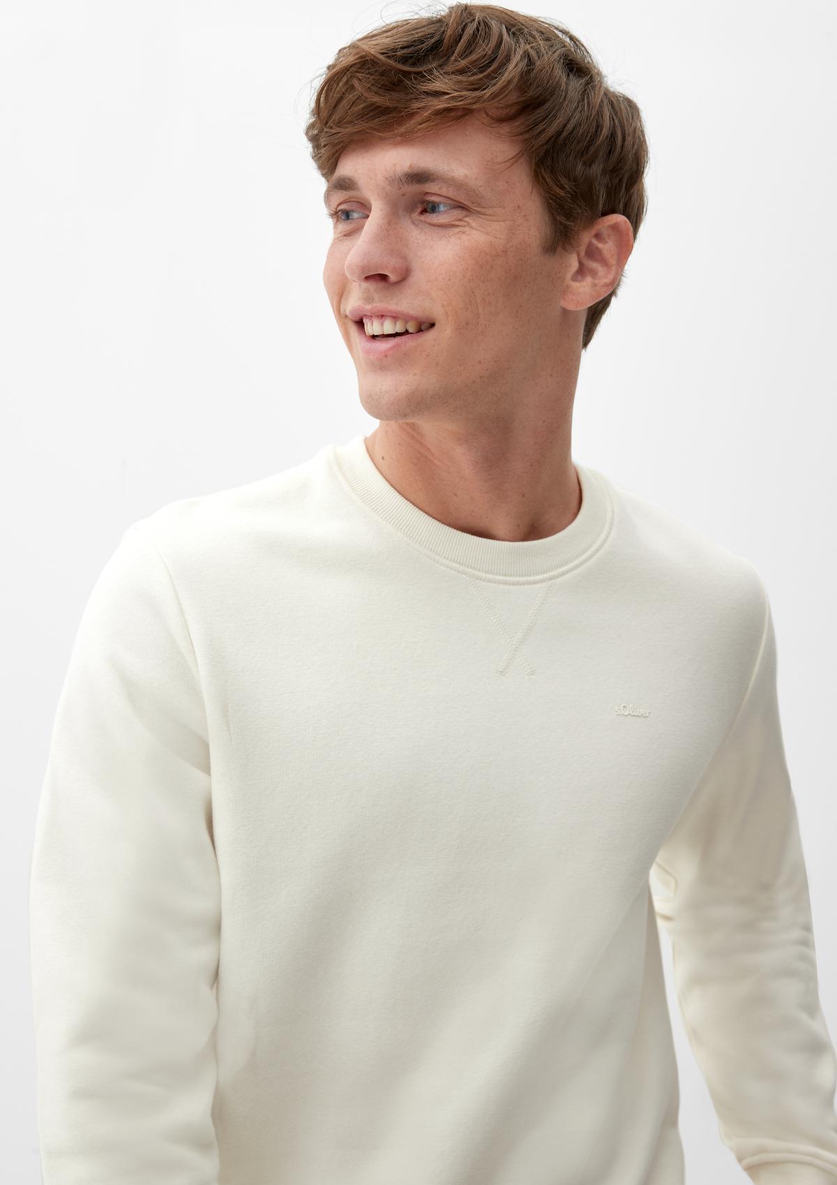 Softer Sweater mit Logo - ecru