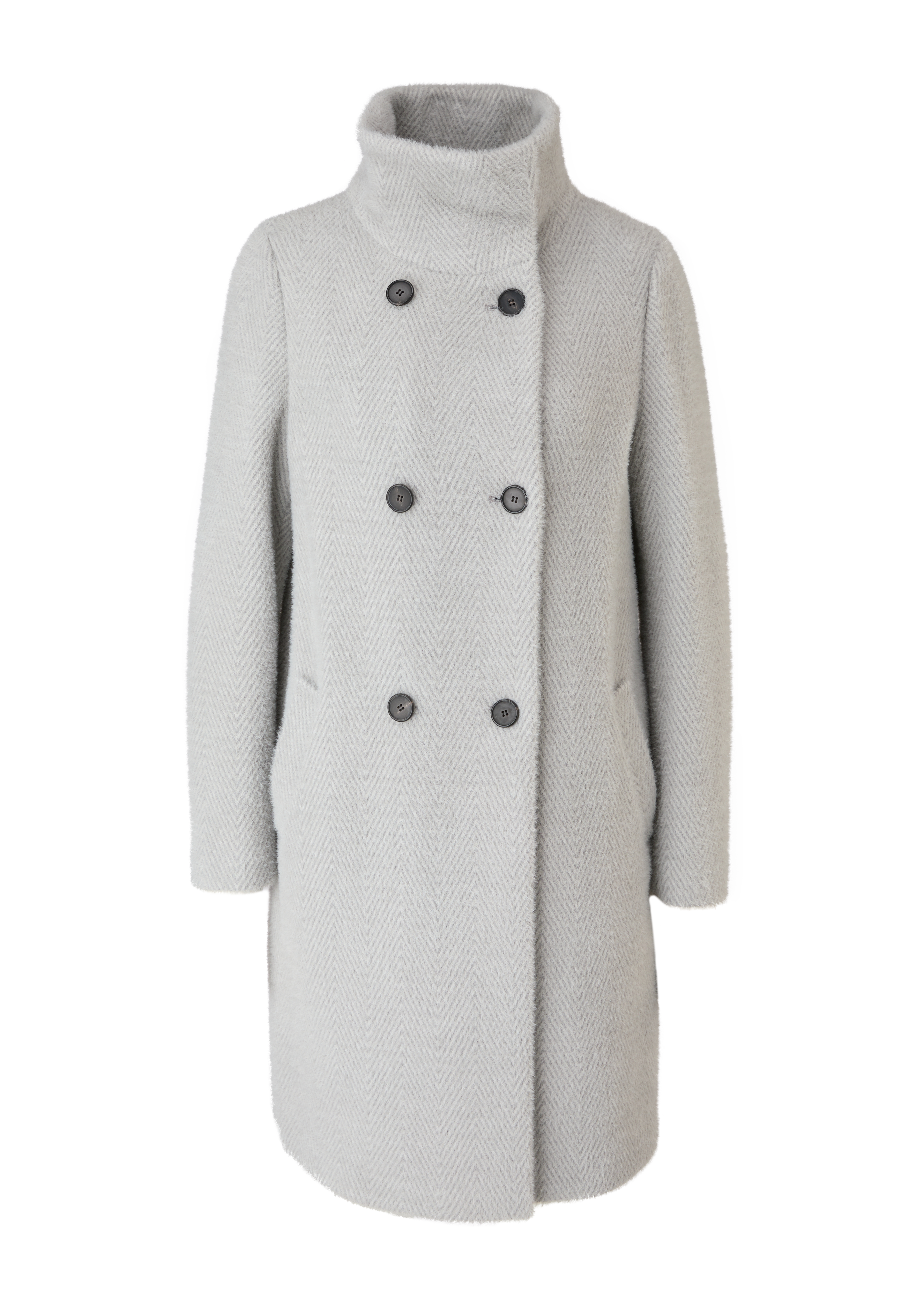 Mantel mit Herringbone-Muster - hellgrau | s.Oliver 