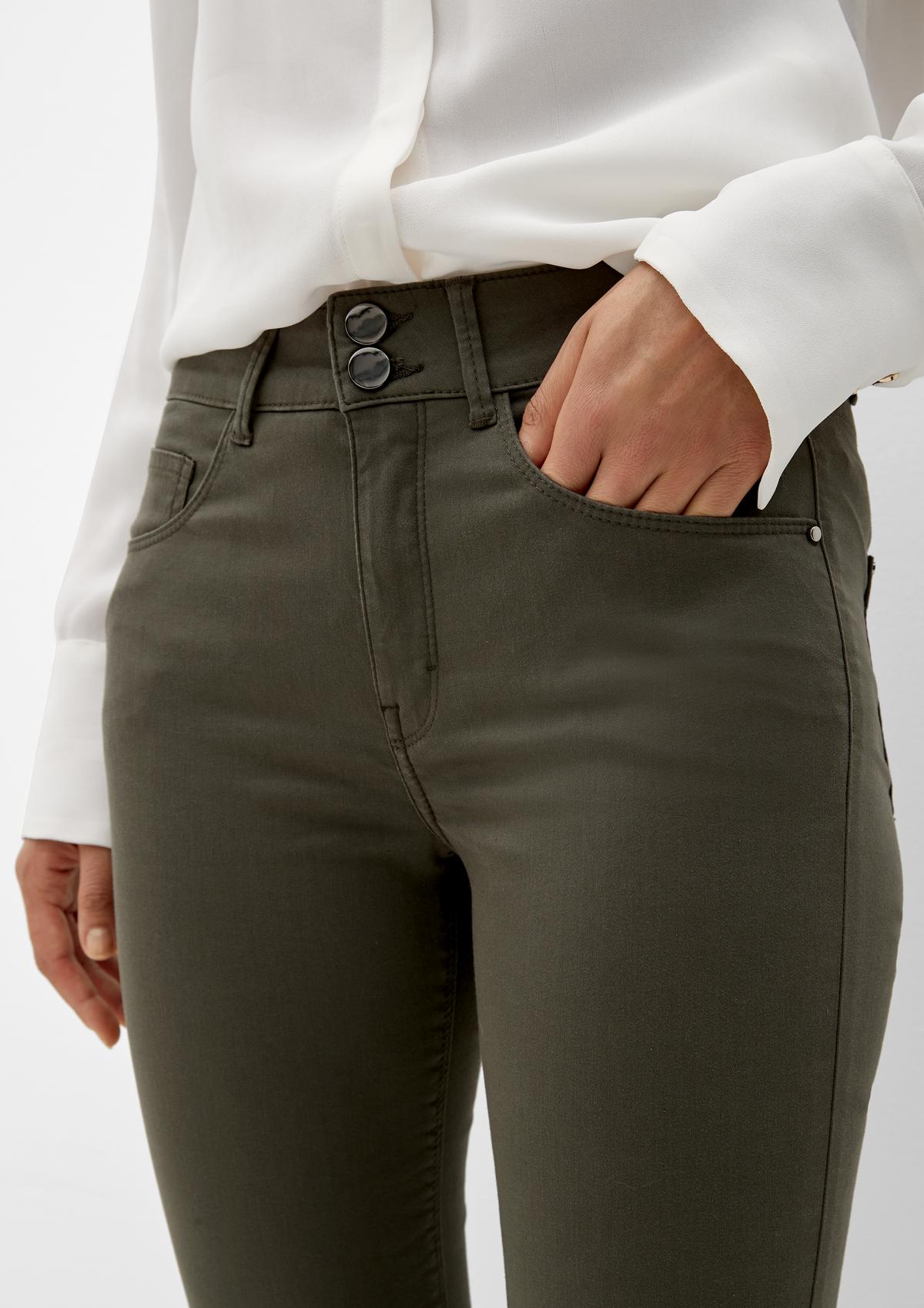 s.Oliver Slim: cotton satin trousers