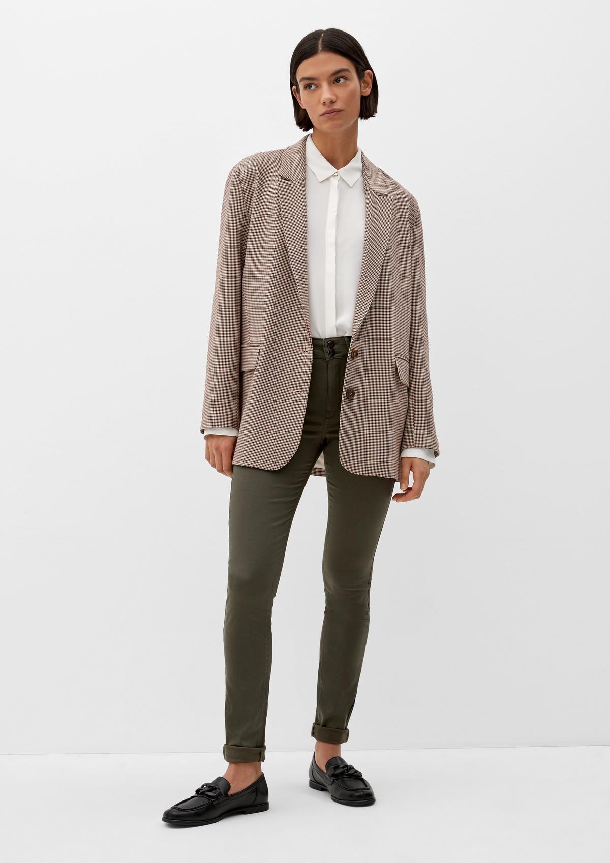 s.Oliver Slim: cotton satin trousers