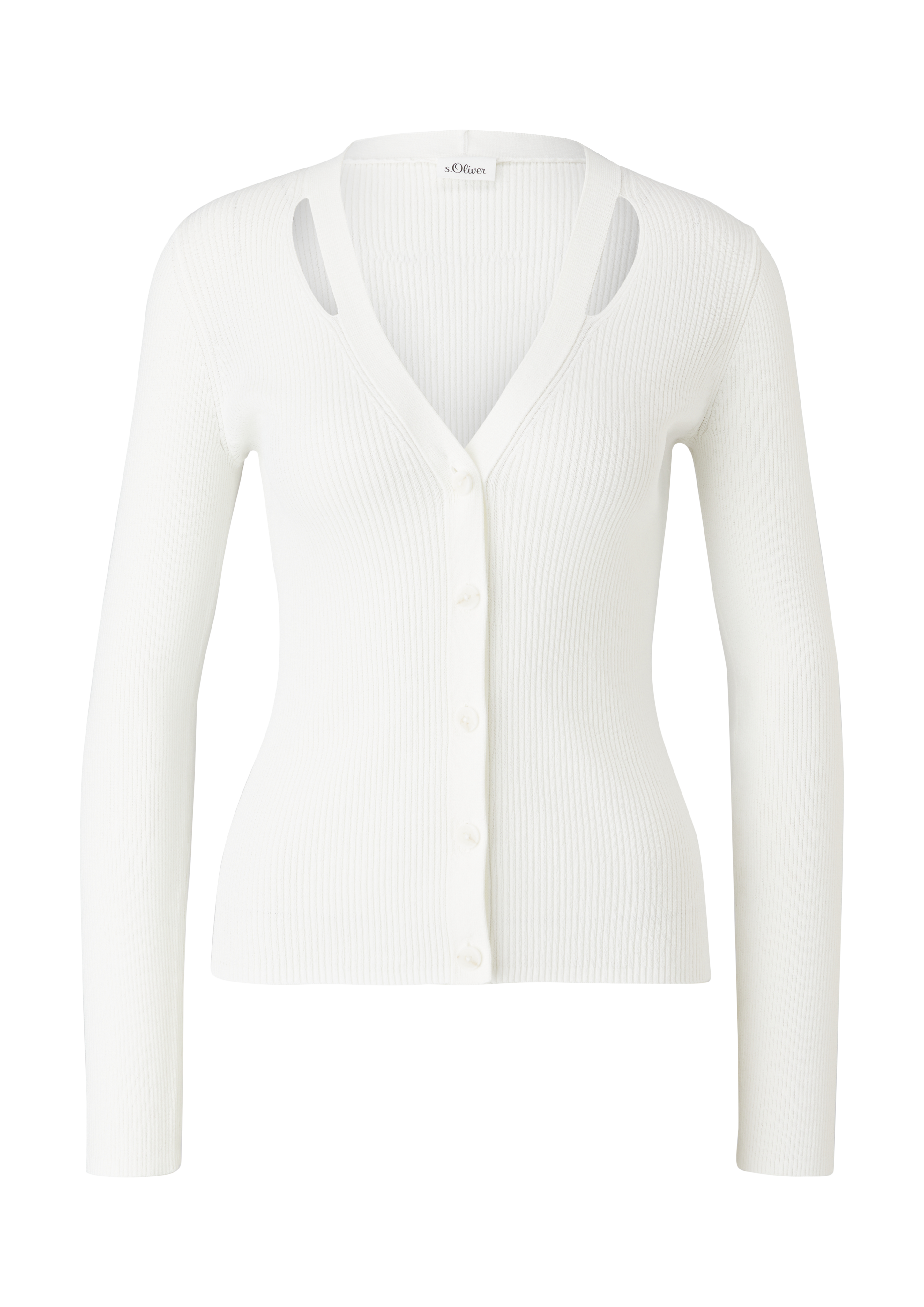 s.Oliver - Cardigan aus Viskosemix, Damen, creme