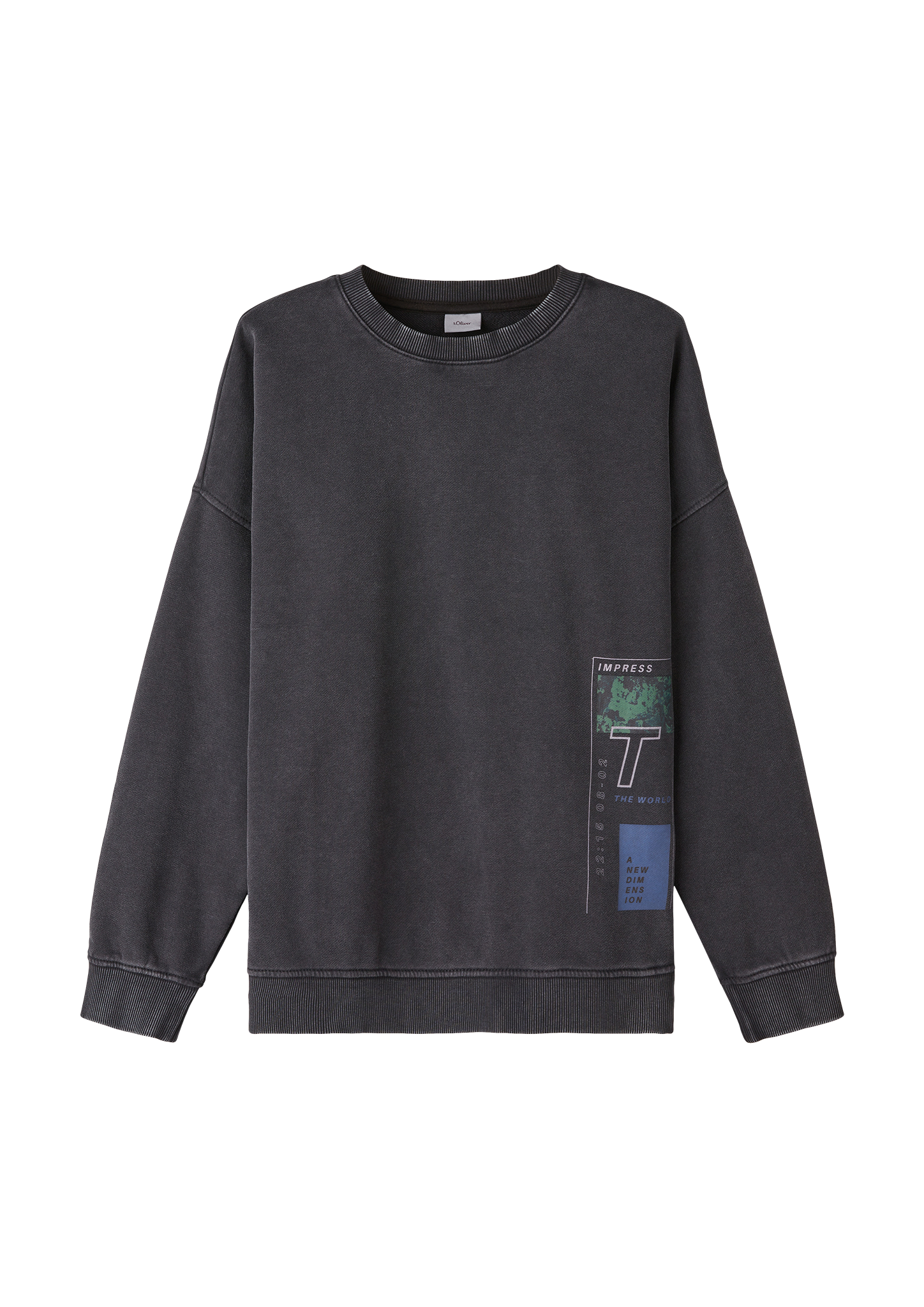 s.Oliver - Sweatpullover mit Artwork, Jungen, schwarz
