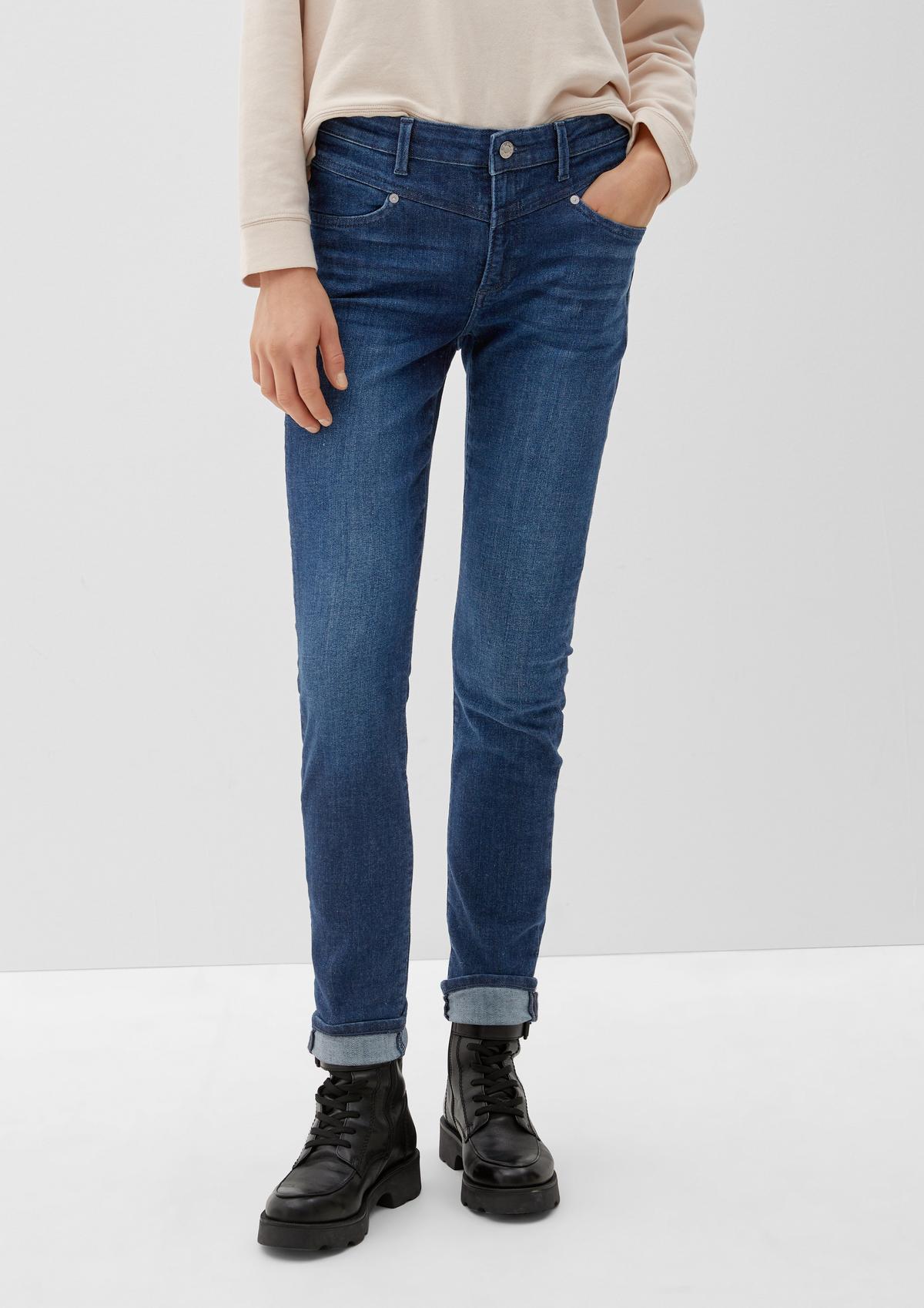 s.Oliver Jeans hlače Izabell/kroj Skinny Fit/Mid Rise/oprijete hlačnice