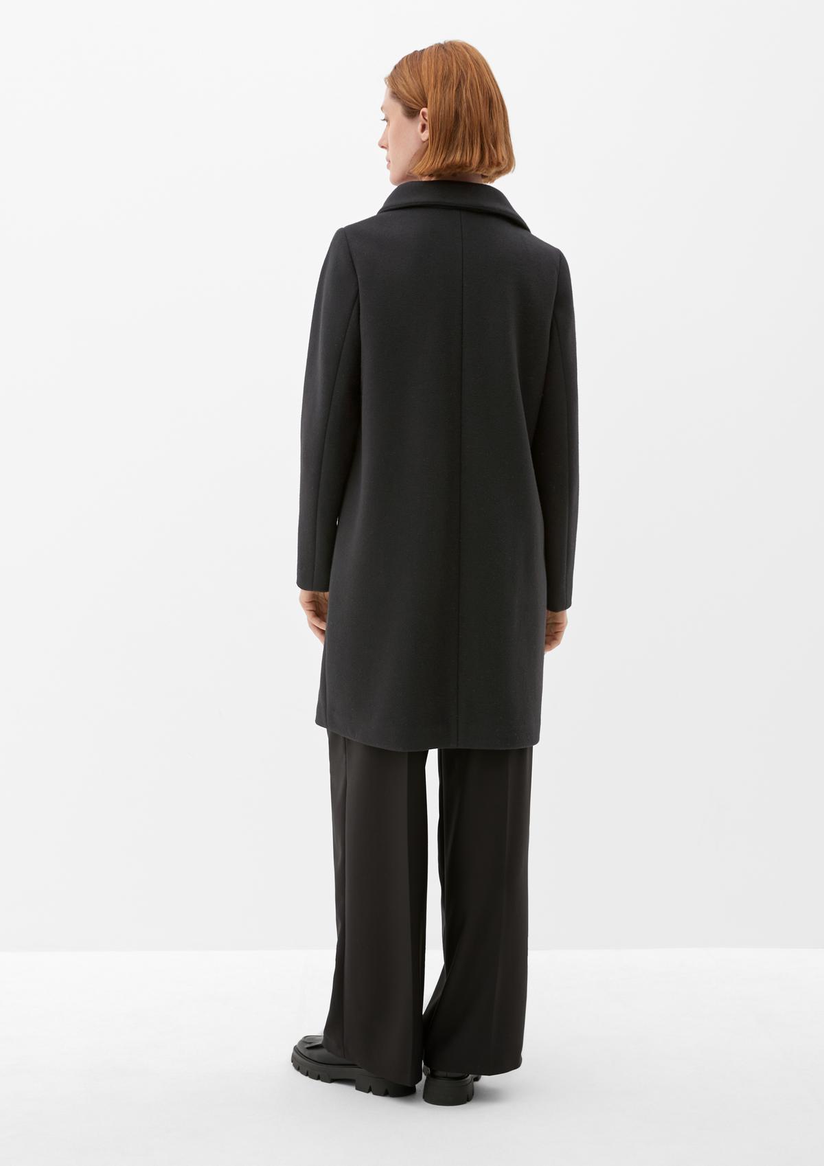 s.Oliver Blended wool coat with a stand-up collar