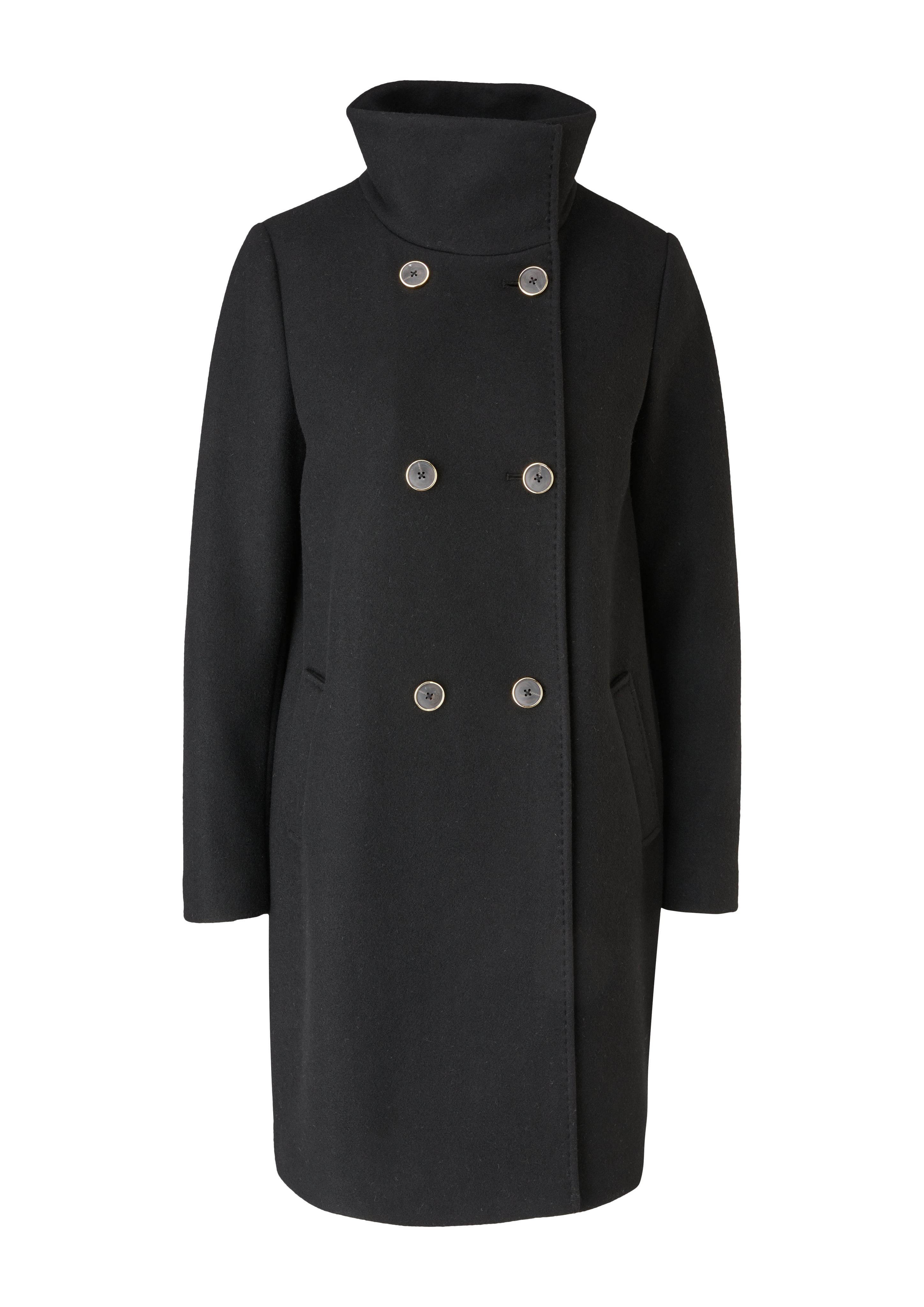 Blended wool coat with a standup collar pigeon grey s.Oliver