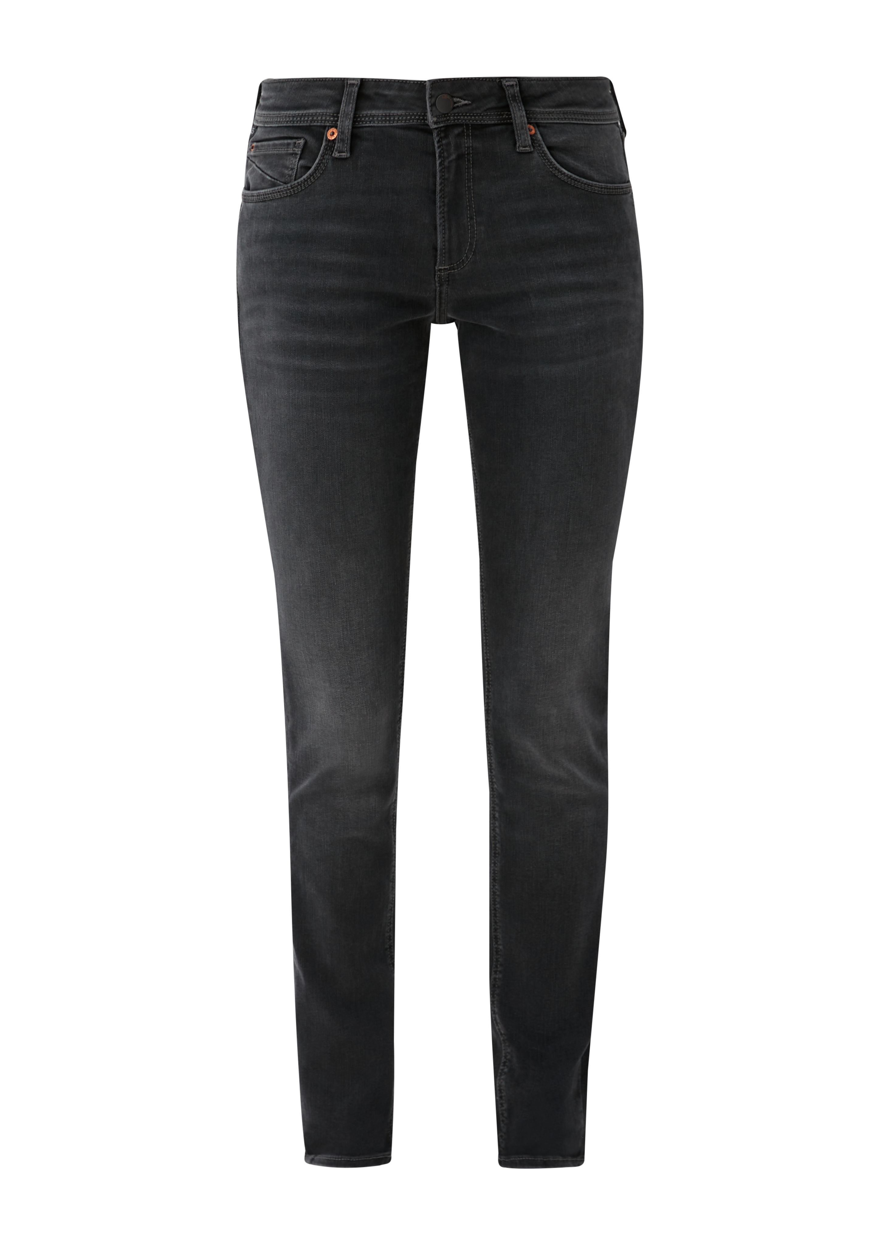 QS - Jeans Catie / Slim Fit / Mid Rise / Slim Leg, Damen, grau