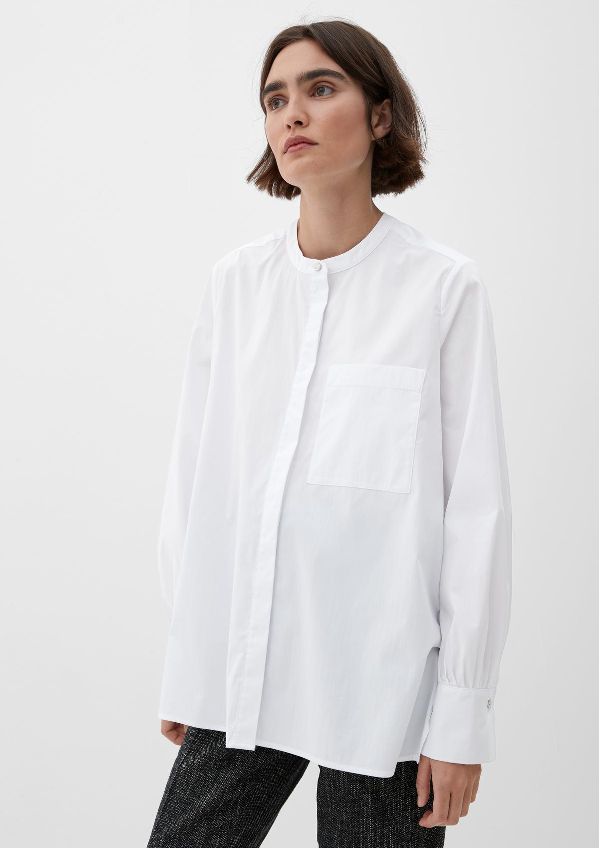Bluse aus weiß Baumwollstretch -