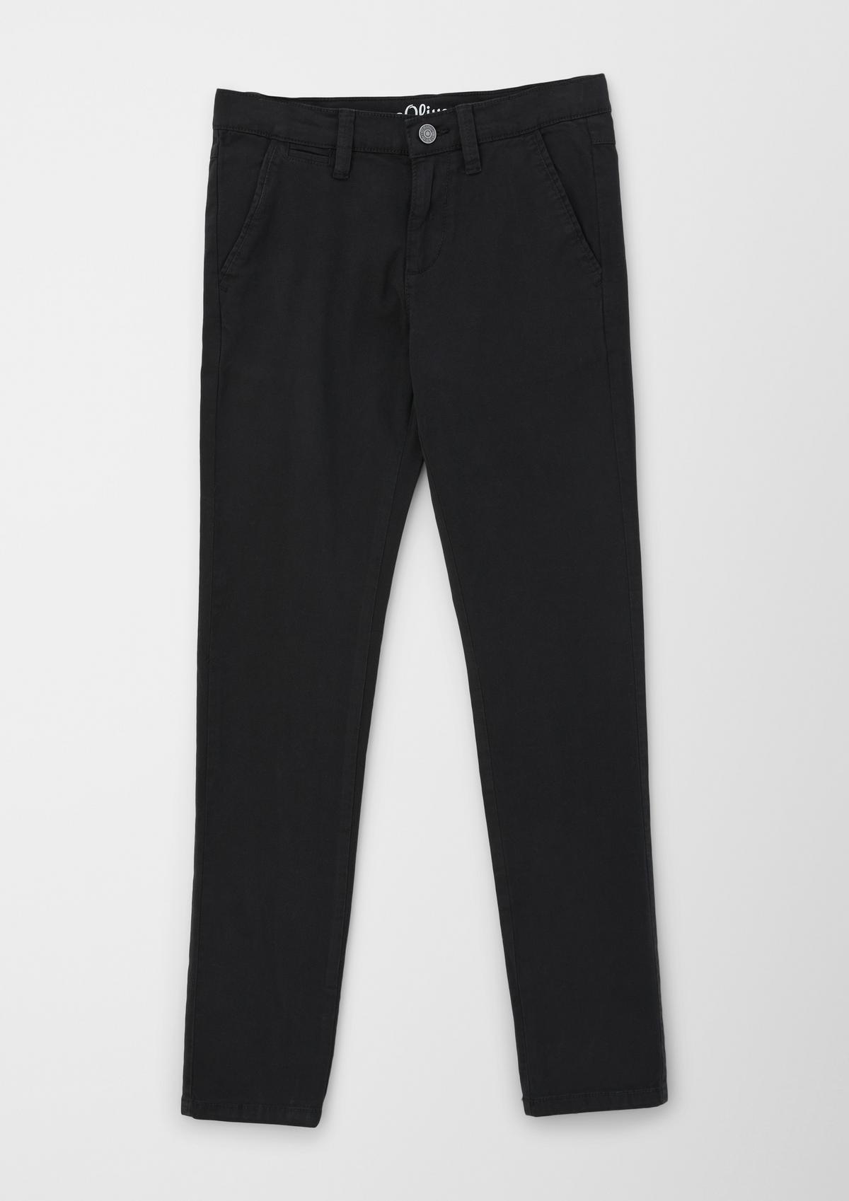SlimFit Black Cotton Pants