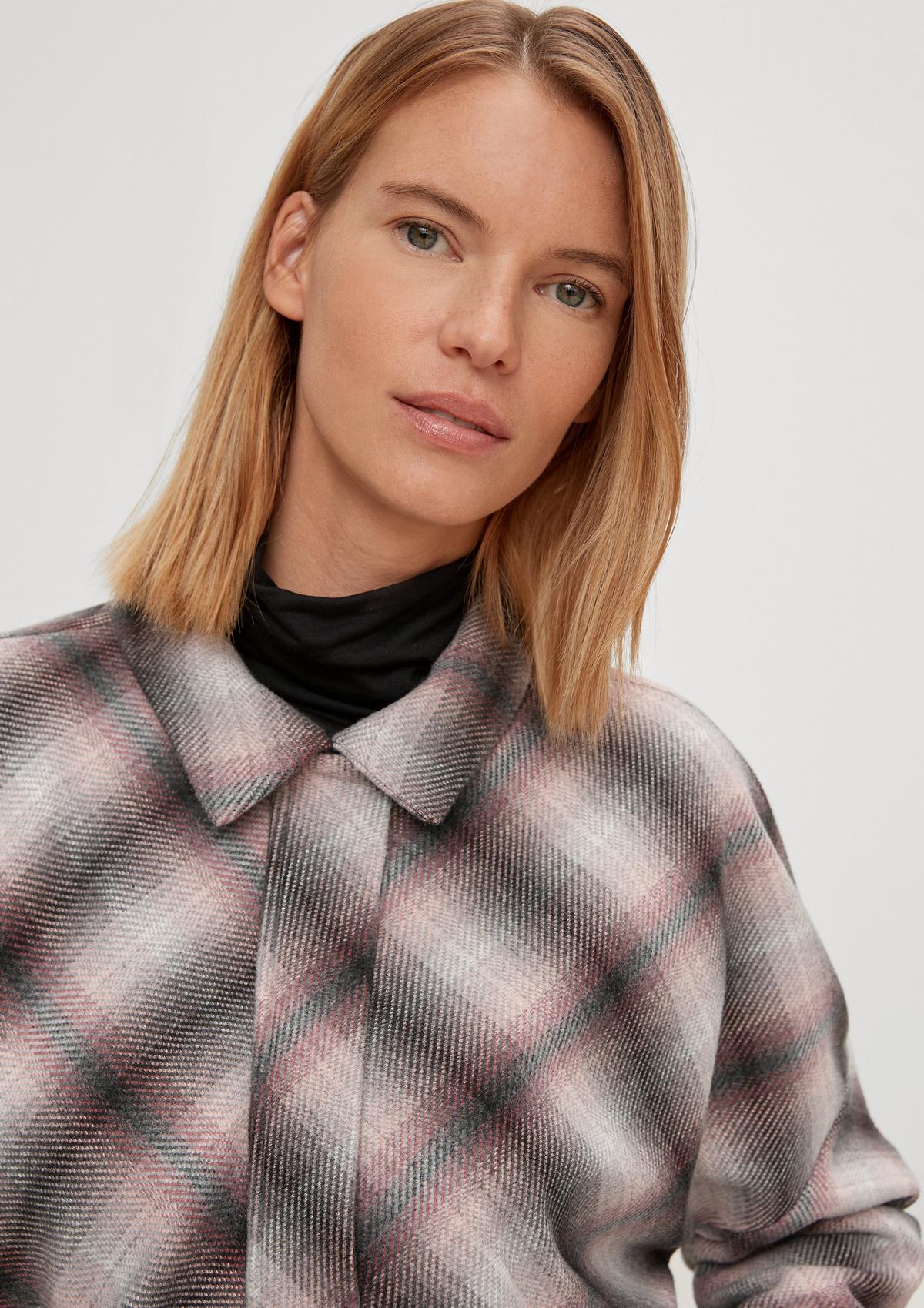 comma Bomber jacket with check pattern