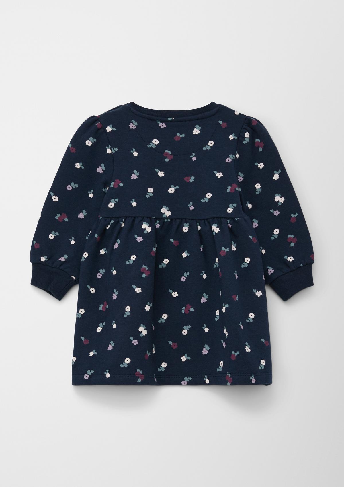 s.Oliver Sweatshirt dress with a floral pattern