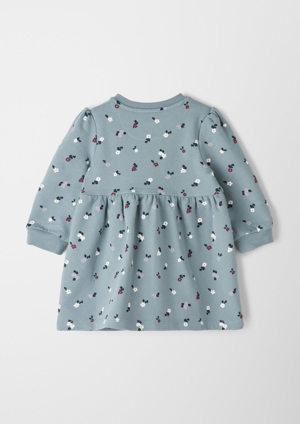 s.Oliver Sweatshirt dress with a floral pattern