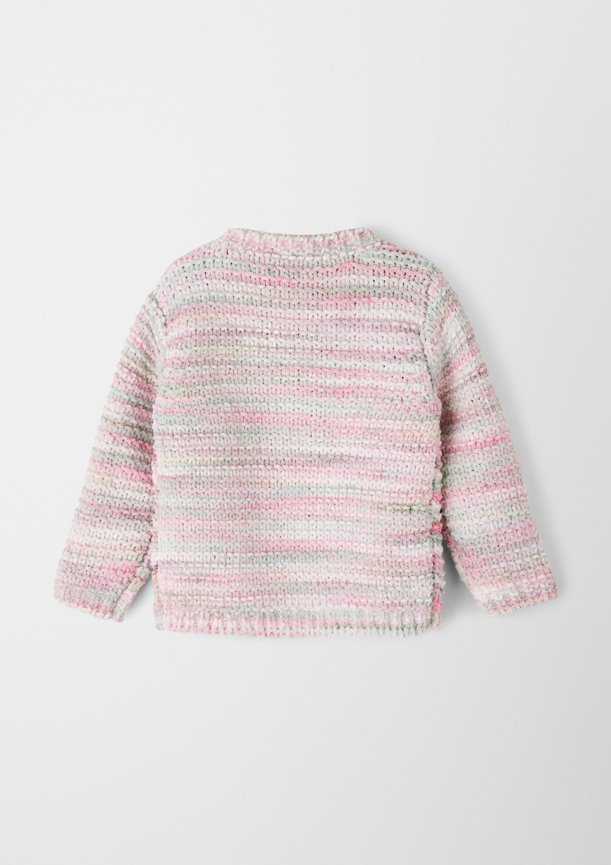 s.Oliver Knitted jumper in woven fabric