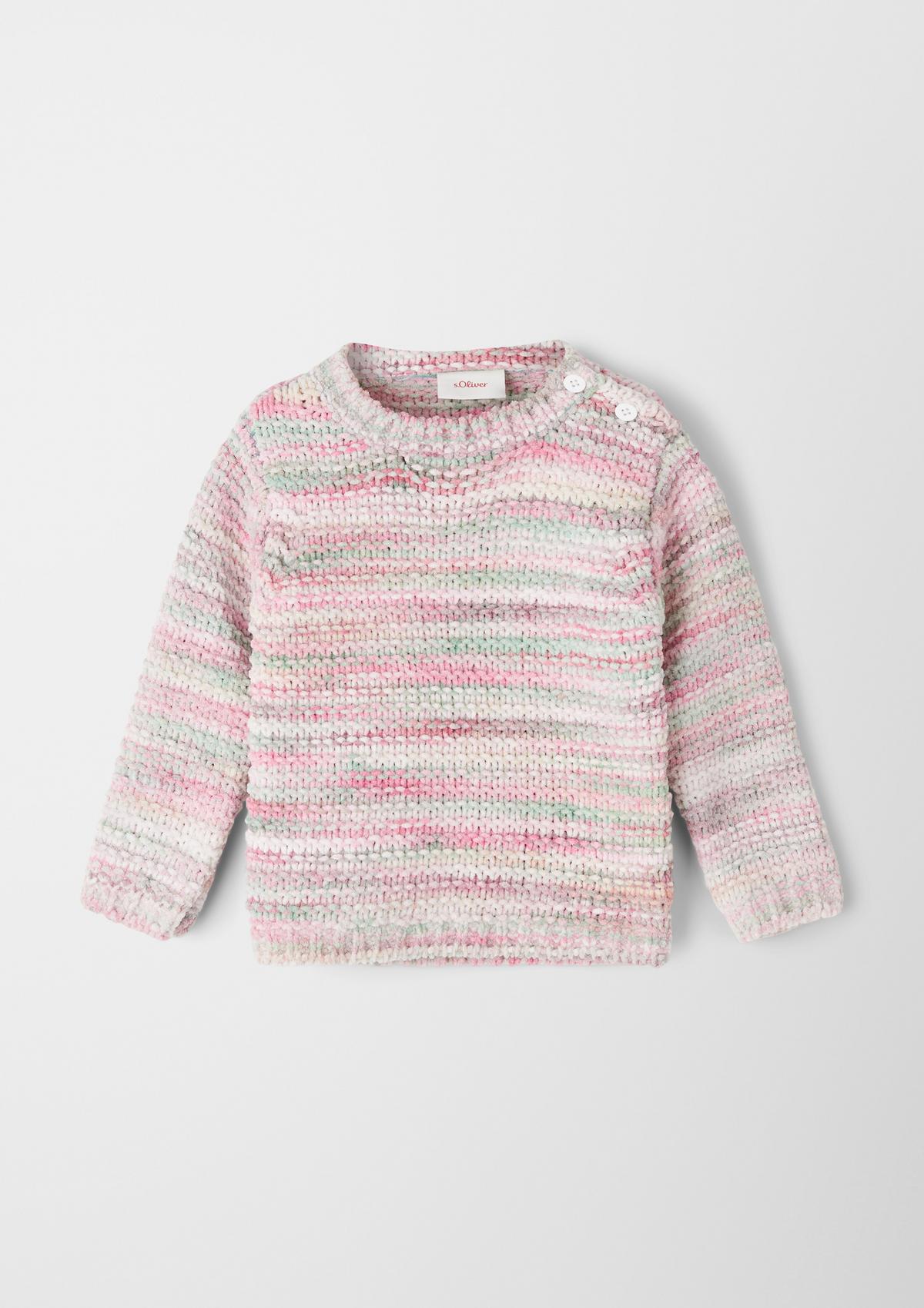 s.Oliver Knitted jumper in woven fabric