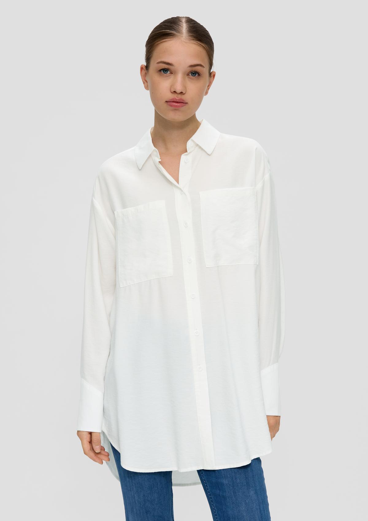 s.Oliver Lange blouse van een viscosemix