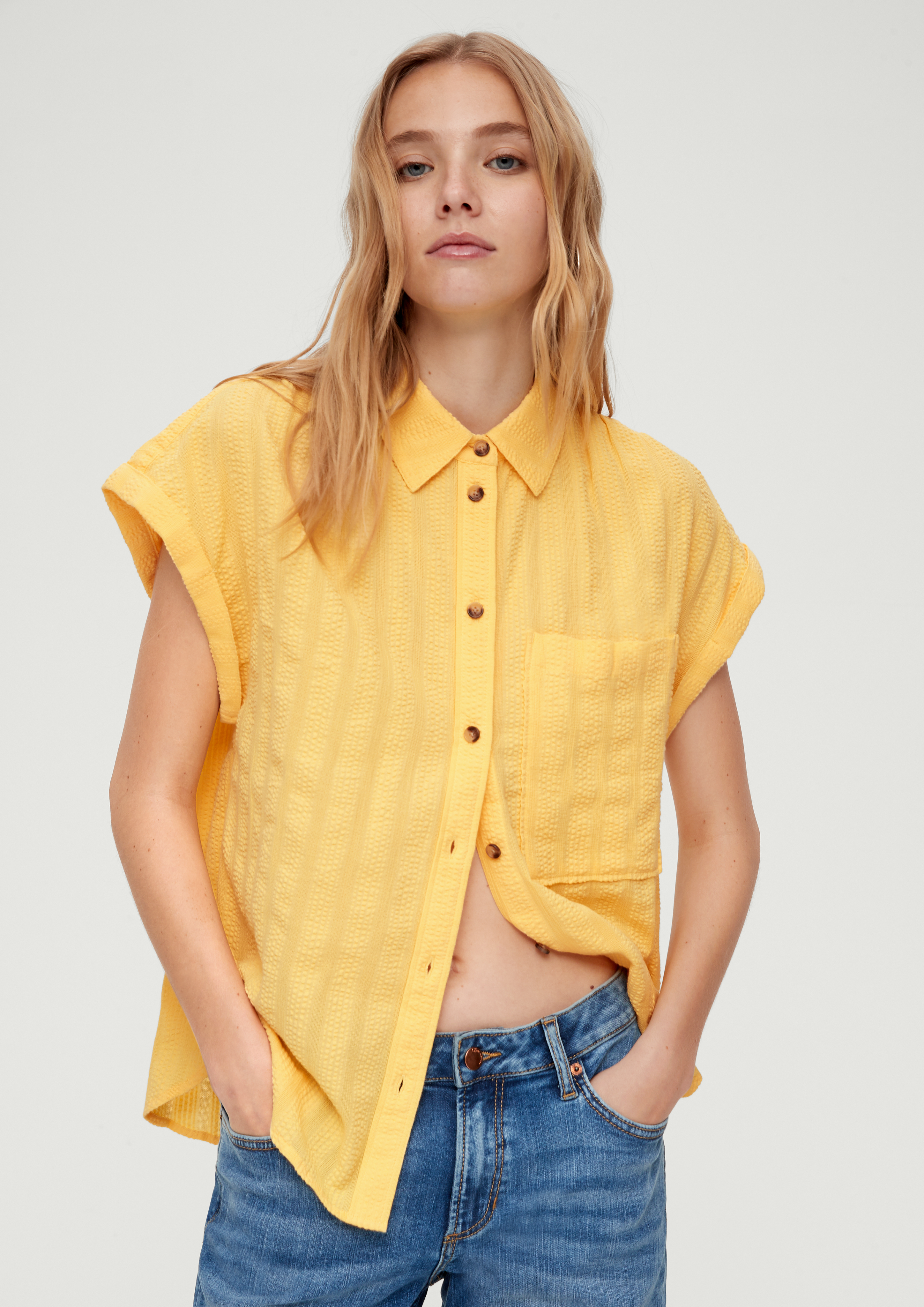 S.Oliver Oversize-Bluse aus Baumwolle