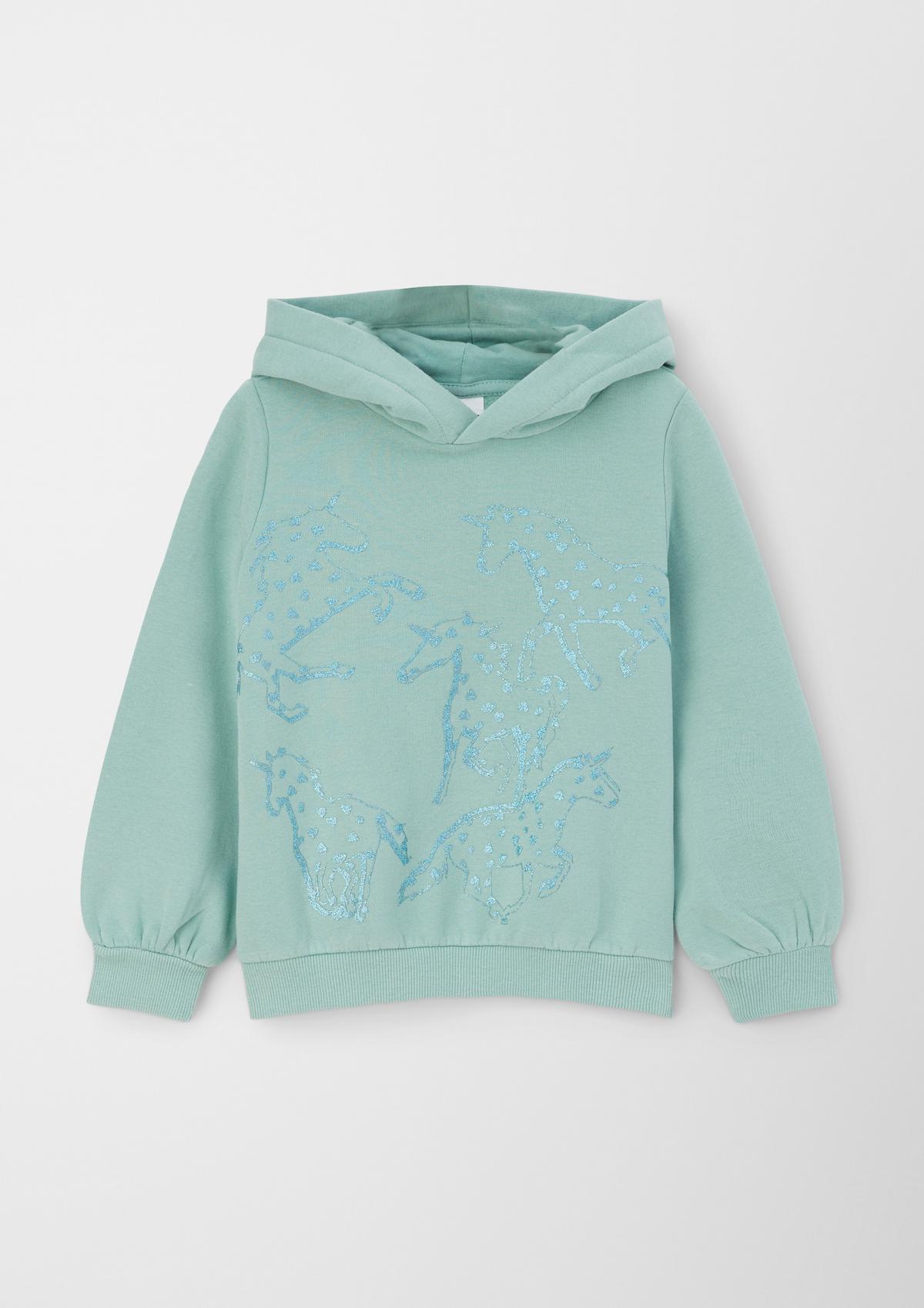 s.Oliver Hoodie with a glittering print