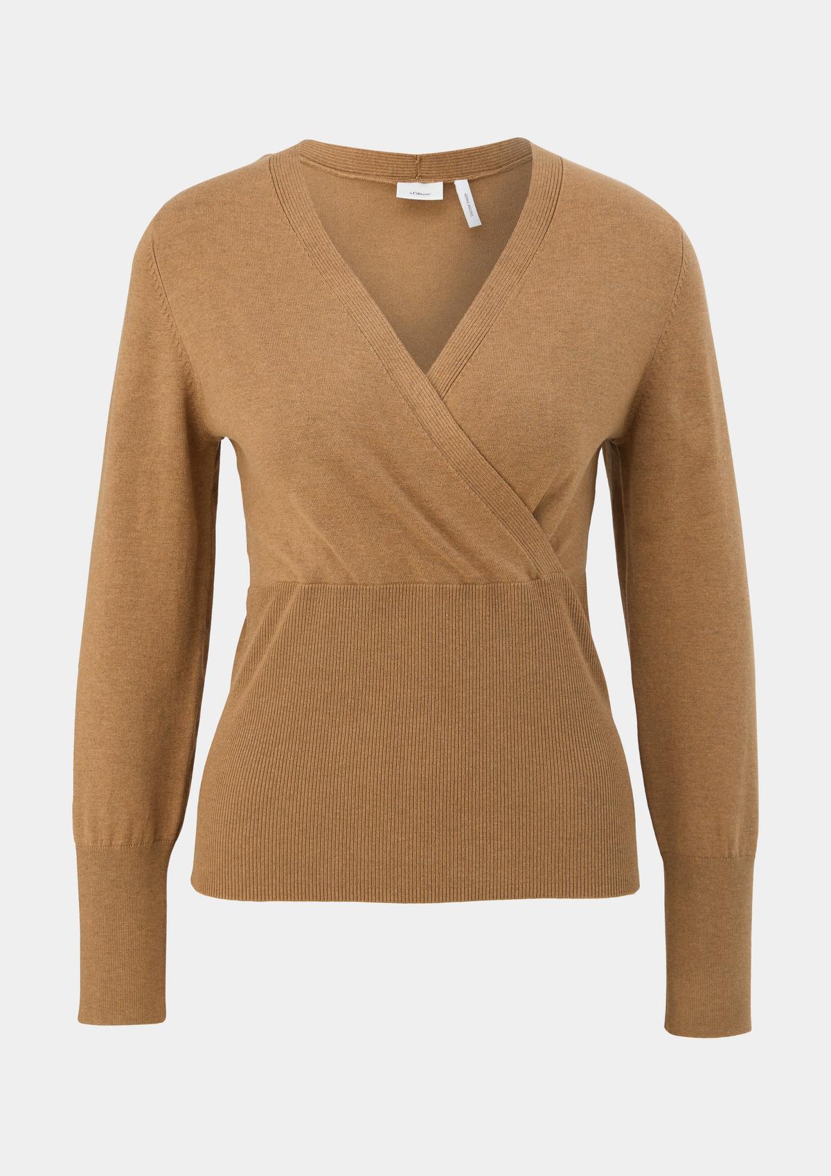 s.Oliver Jumper with ribbed cuffs