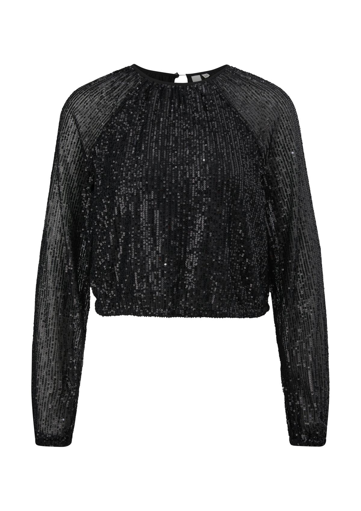 s.Oliver Mesh blouse with sequins