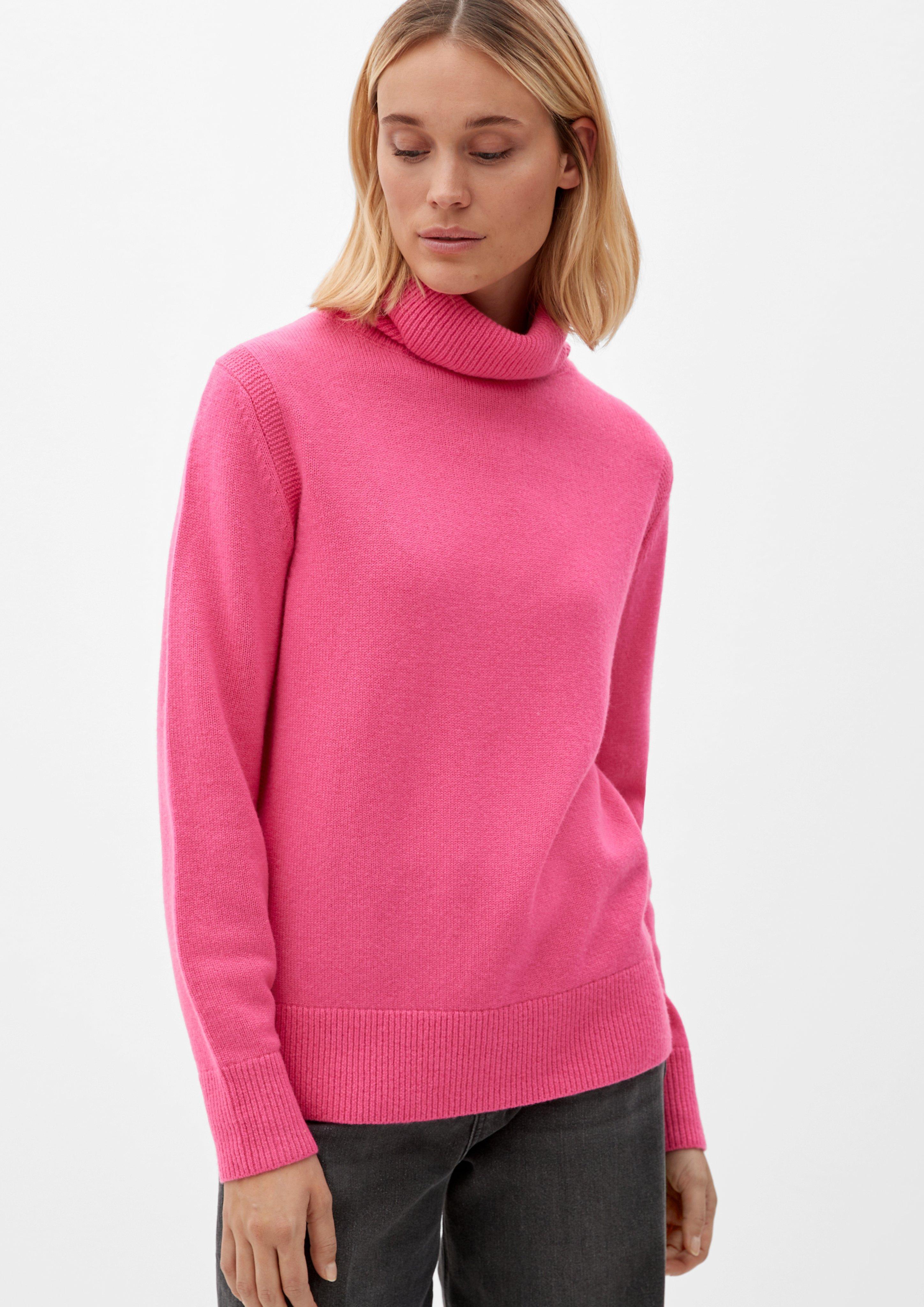 Cashmere blend polo neck jumper pearl pink s.Oliver