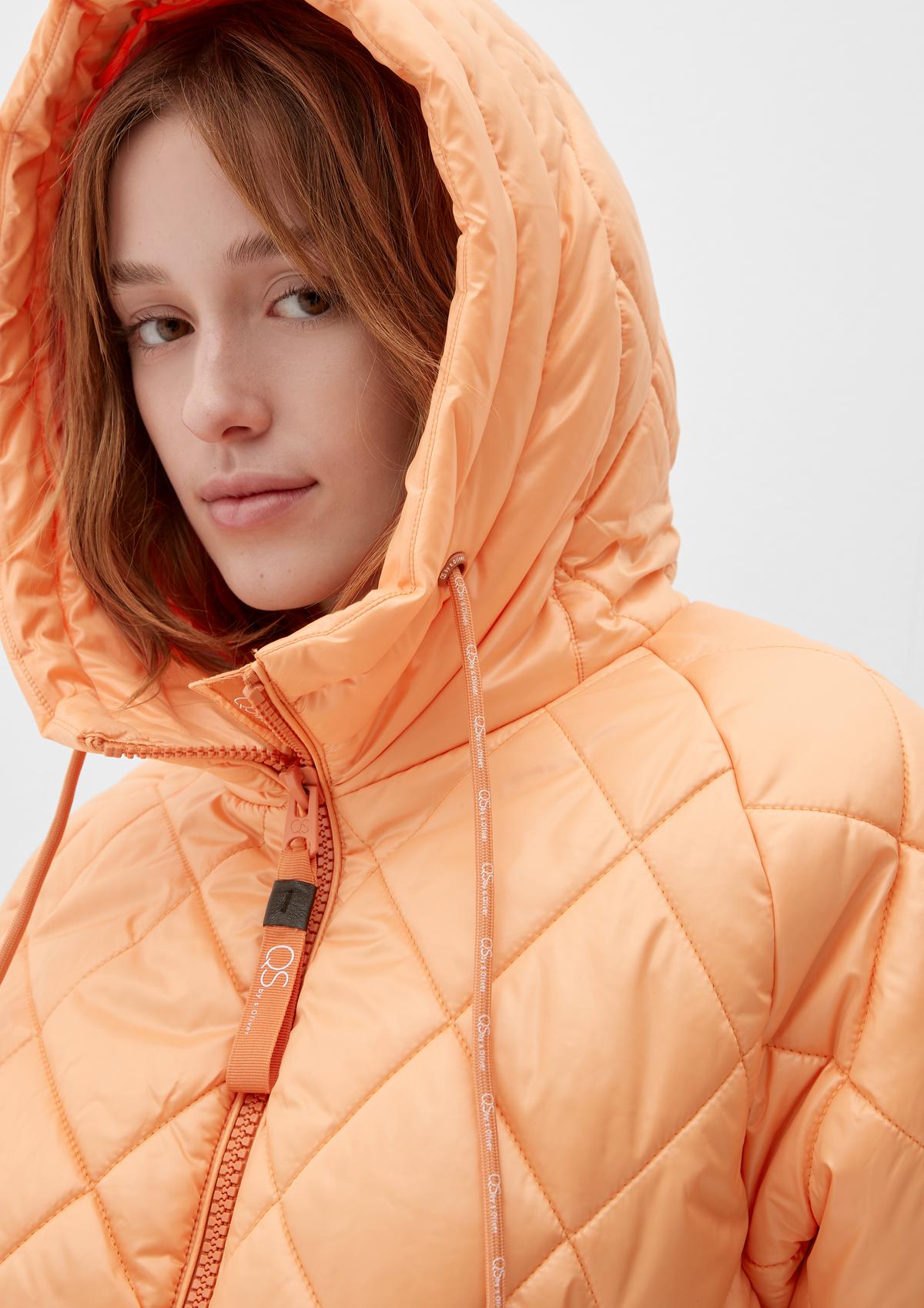 Quilted jacket with a hood - mango