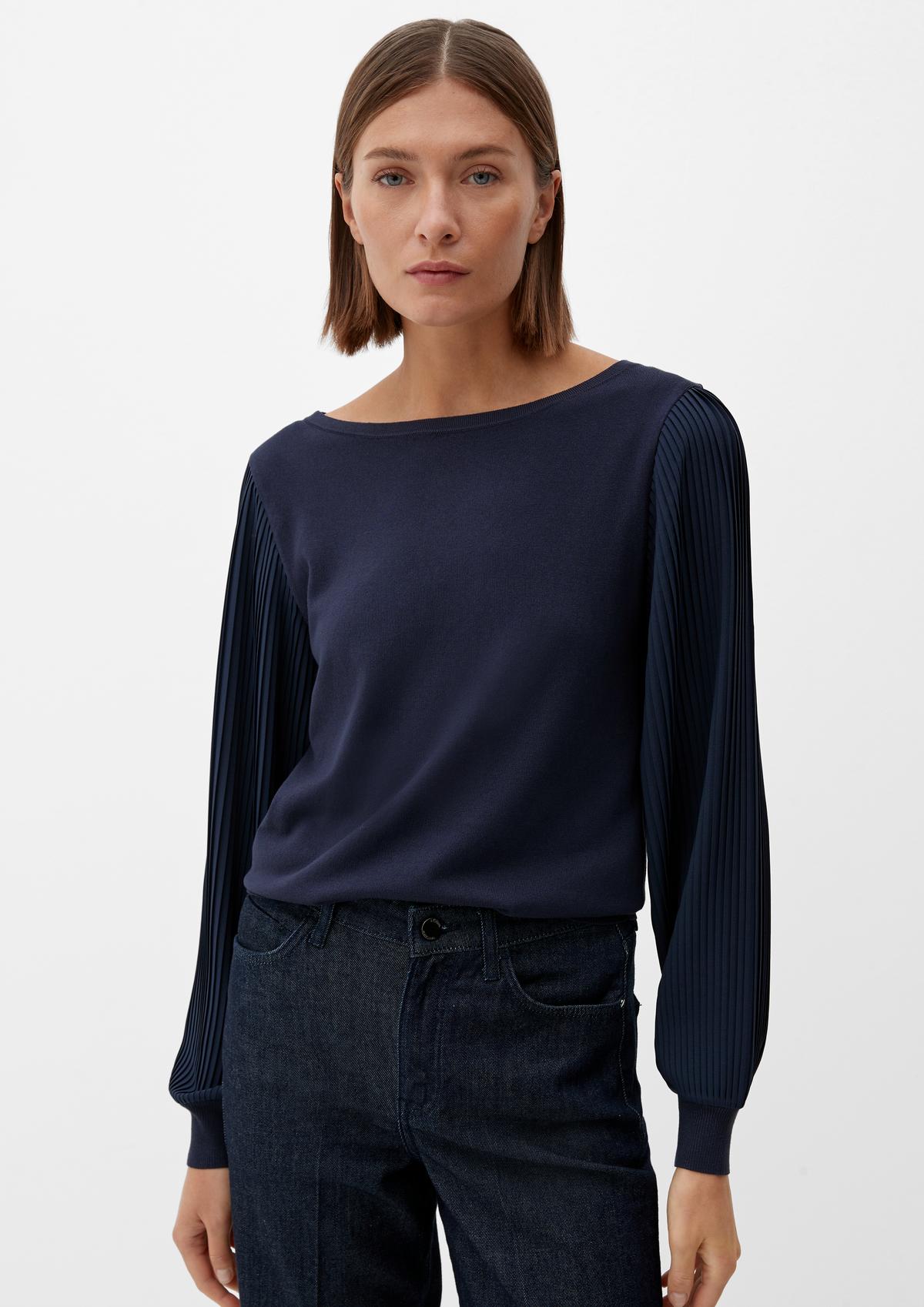 s.Oliver Knitted jumper with pleated sleeves