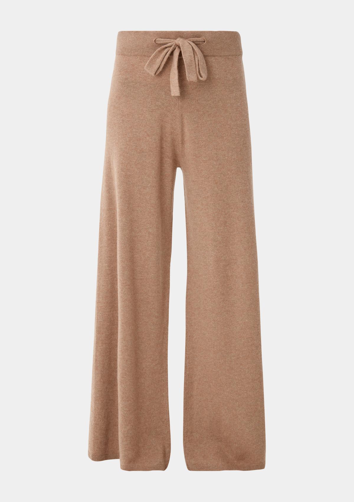 s.Oliver Knitted trousers with cashmere